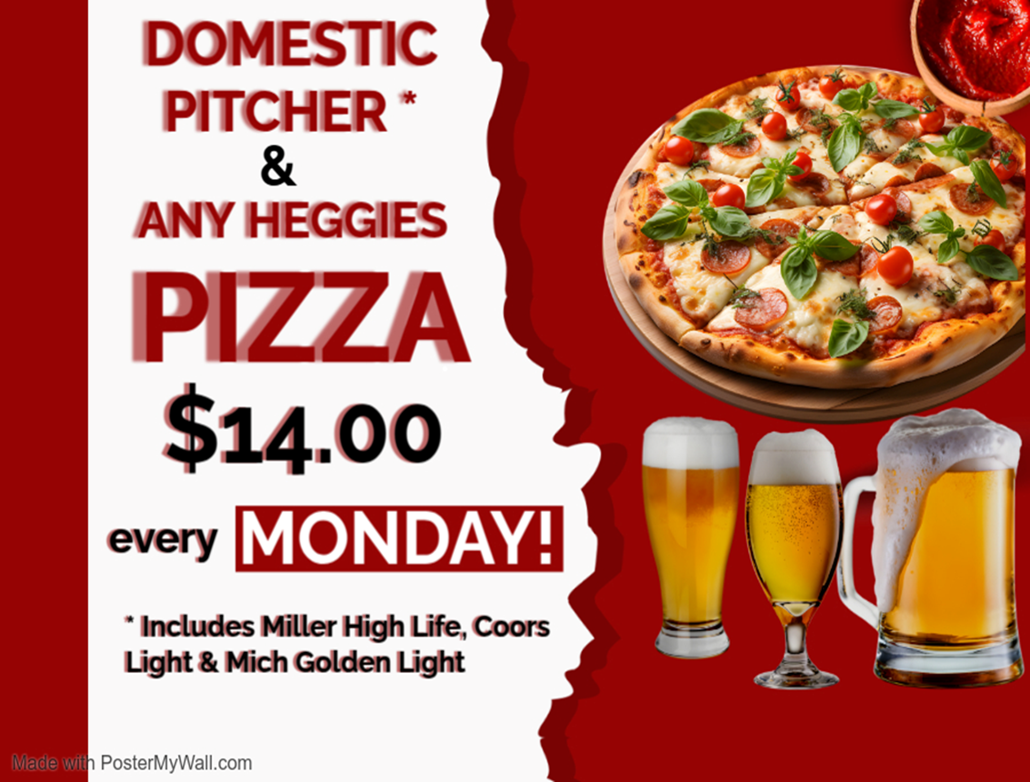 Monday Beer &amp; Pizza Special