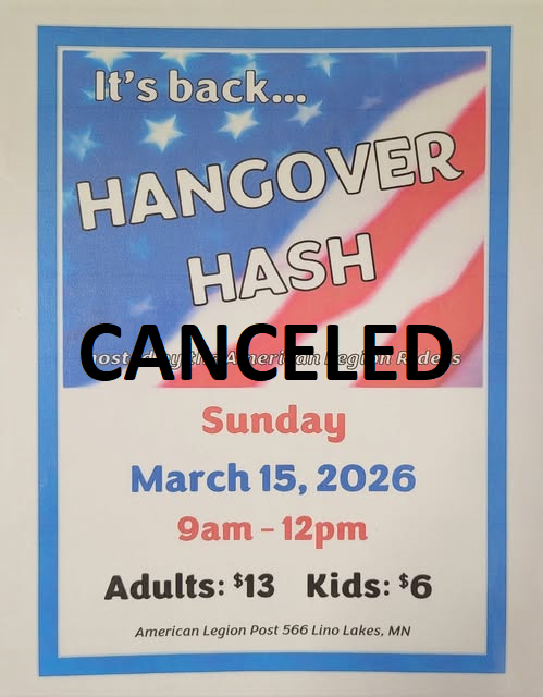 ALR Hash Breakfast Fundraiser Canceled 3/15