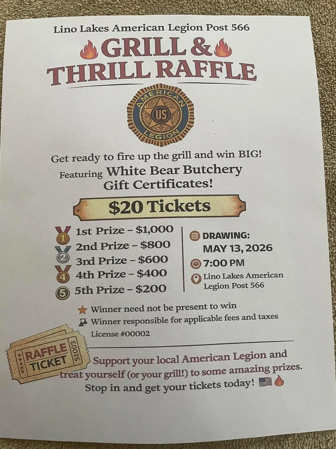 Mega Meat Grill &amp; Thrill Raffle