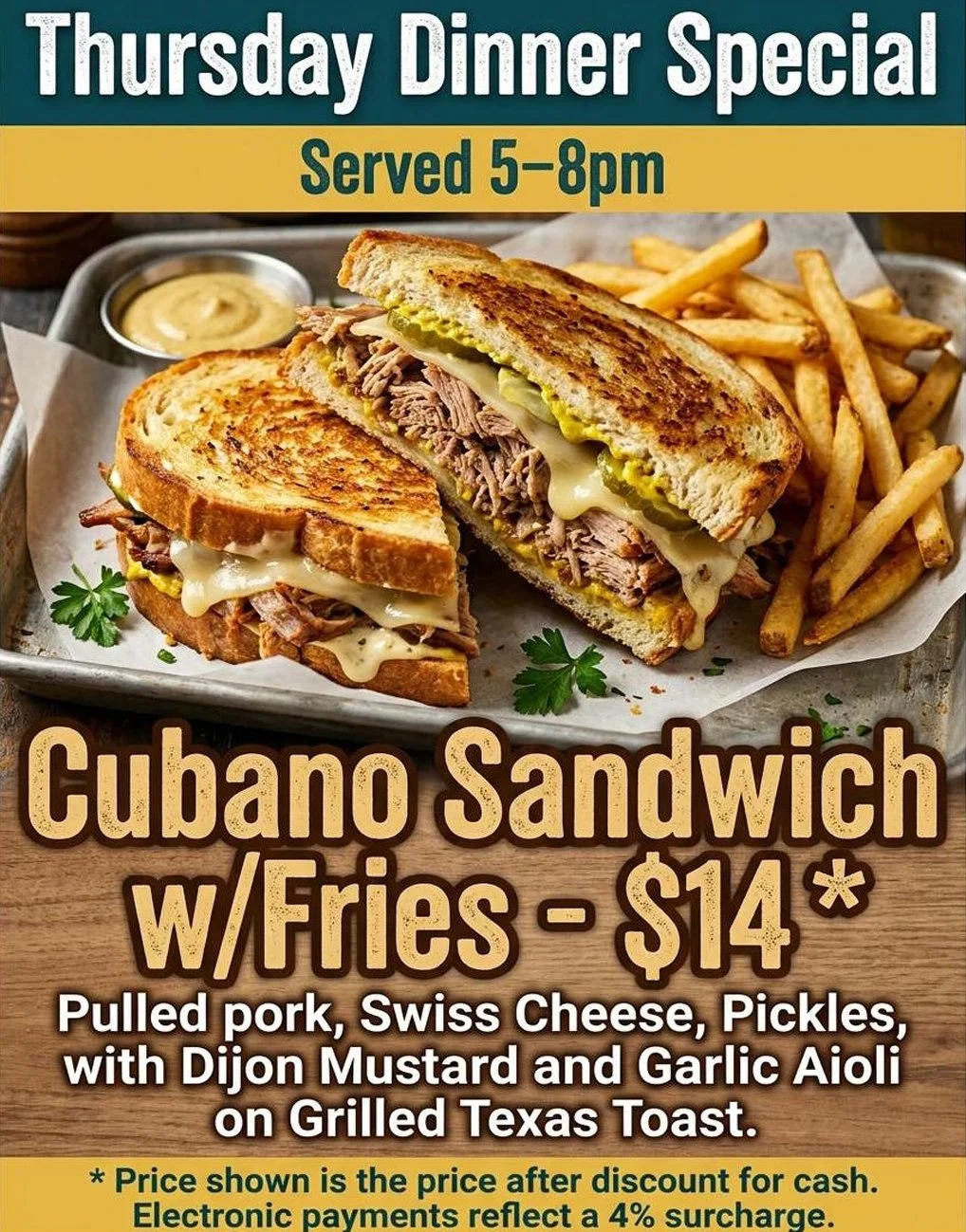 Thursday’s Dinner Special