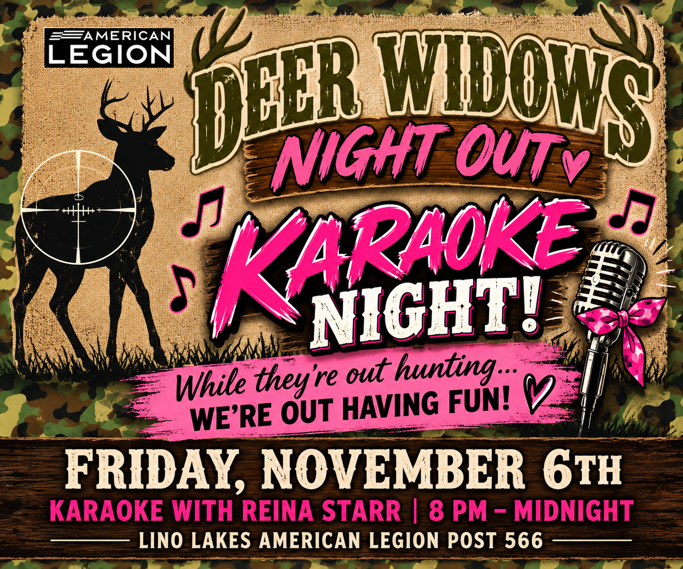 Deer Widows Night Out Karaoke Party