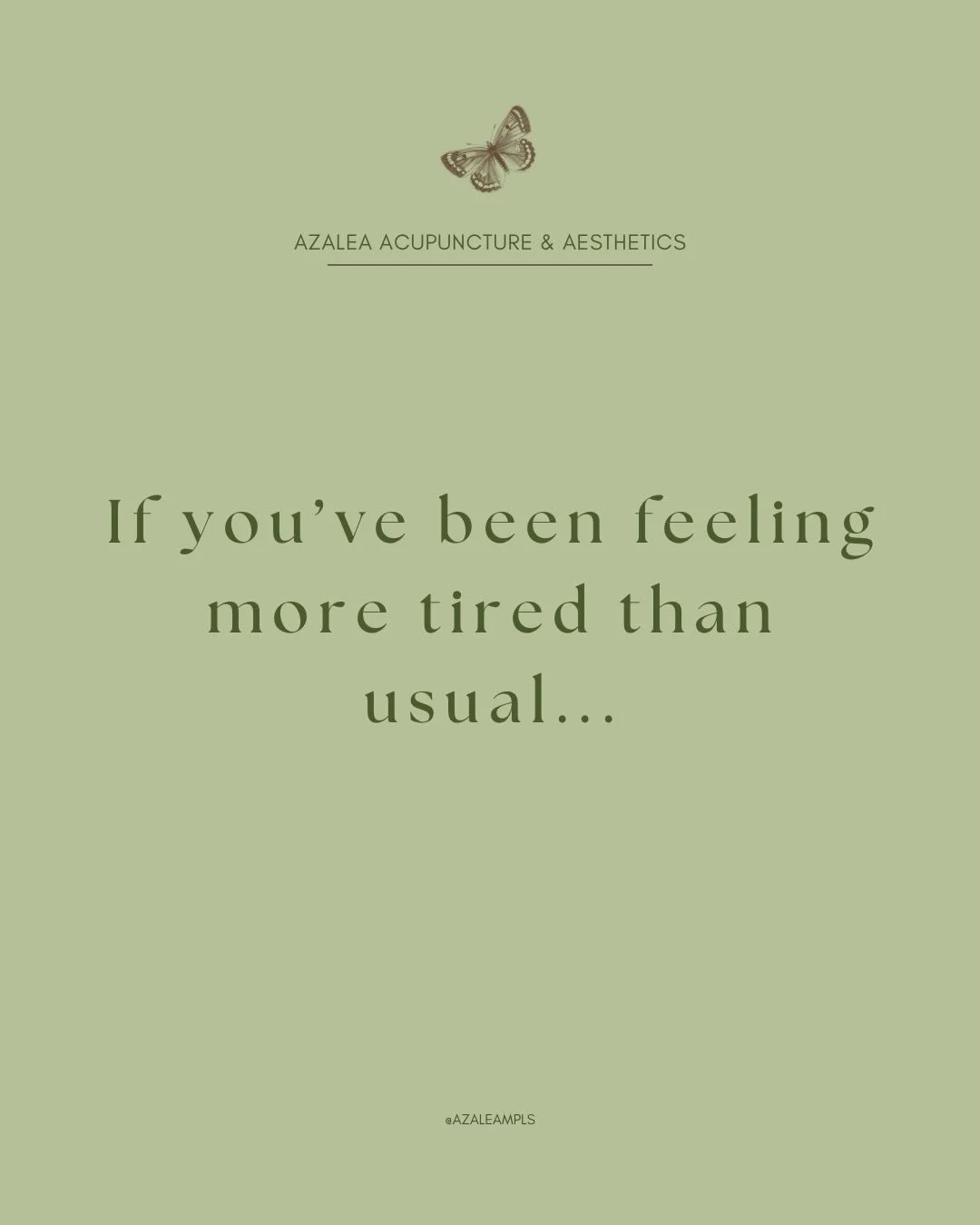 This time of year is (still) a time of rebuilding, restoring, conserving energy. 

Maybe you&rsquo;ve been feeling more tired, anxious at night, more inward, more sensitive to stressors, colder than usual. 

This time of year isn&rsquo;t about pushin