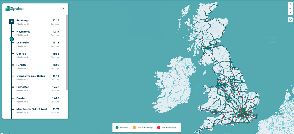 Live Train Map for Great Britain — Signalbox