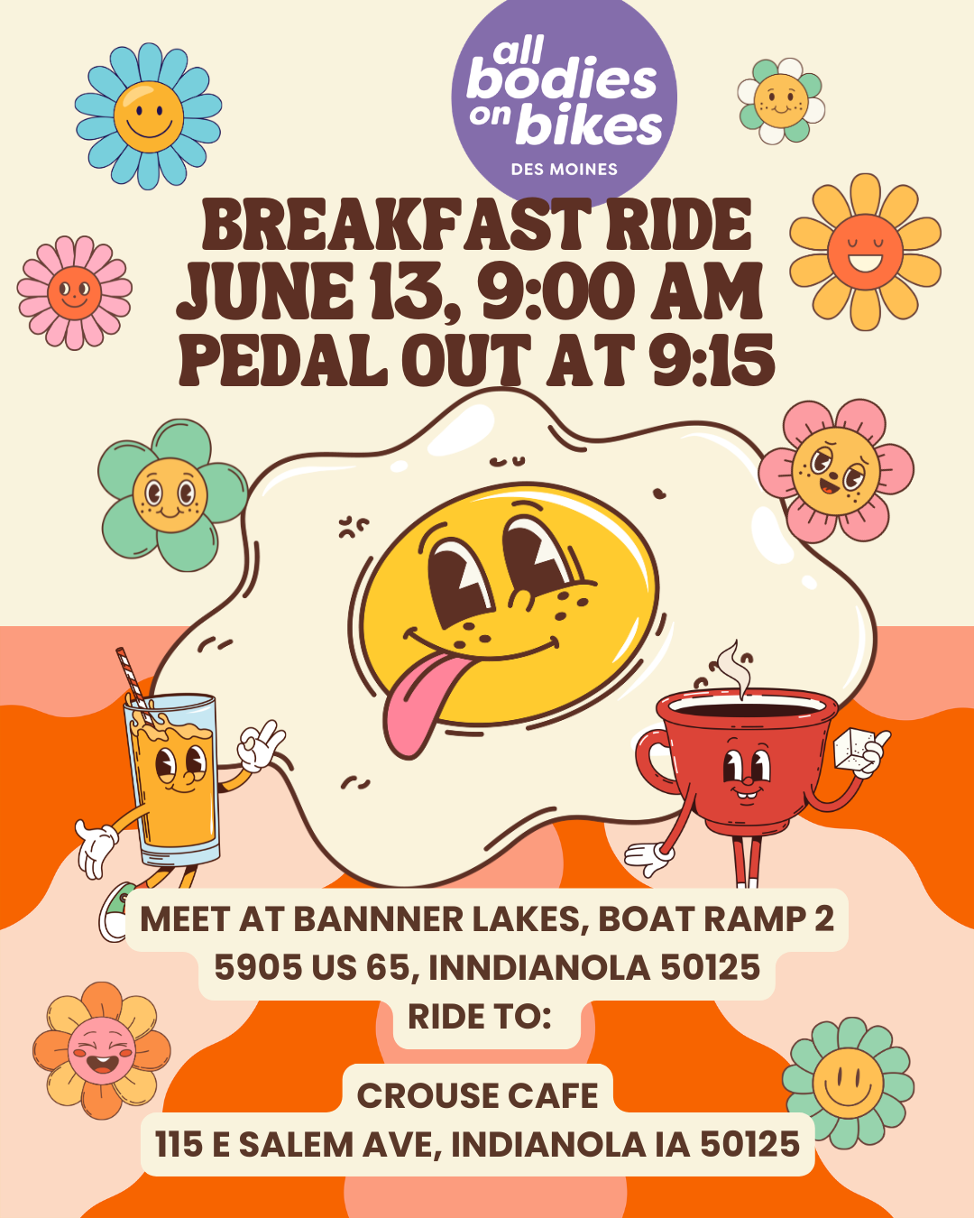 Des Moines - Banner Lakes Breakfast Ride