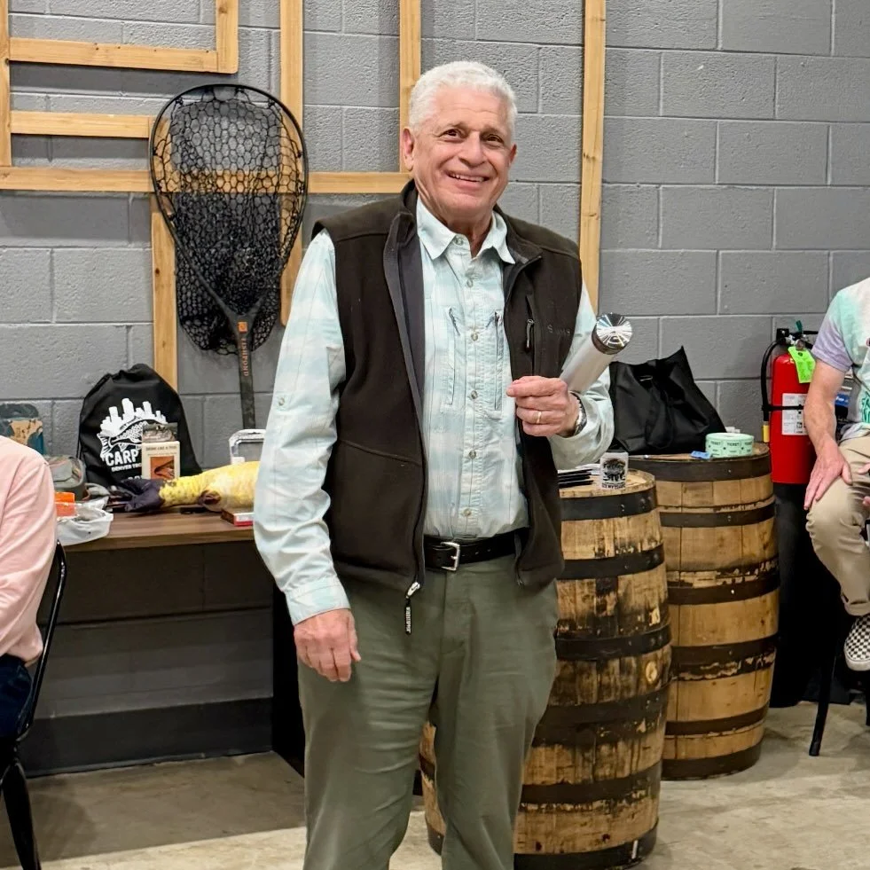 2nd place fundraiser Bill Bianco @bianco.bill  for #carpslam2025 taking home amazing prizes from @abelreels @sageflyfish @scientificanglers @montanaflycompany @lockecodistilling 

Bill raised $4000 for river restoration and pollution protection!!!