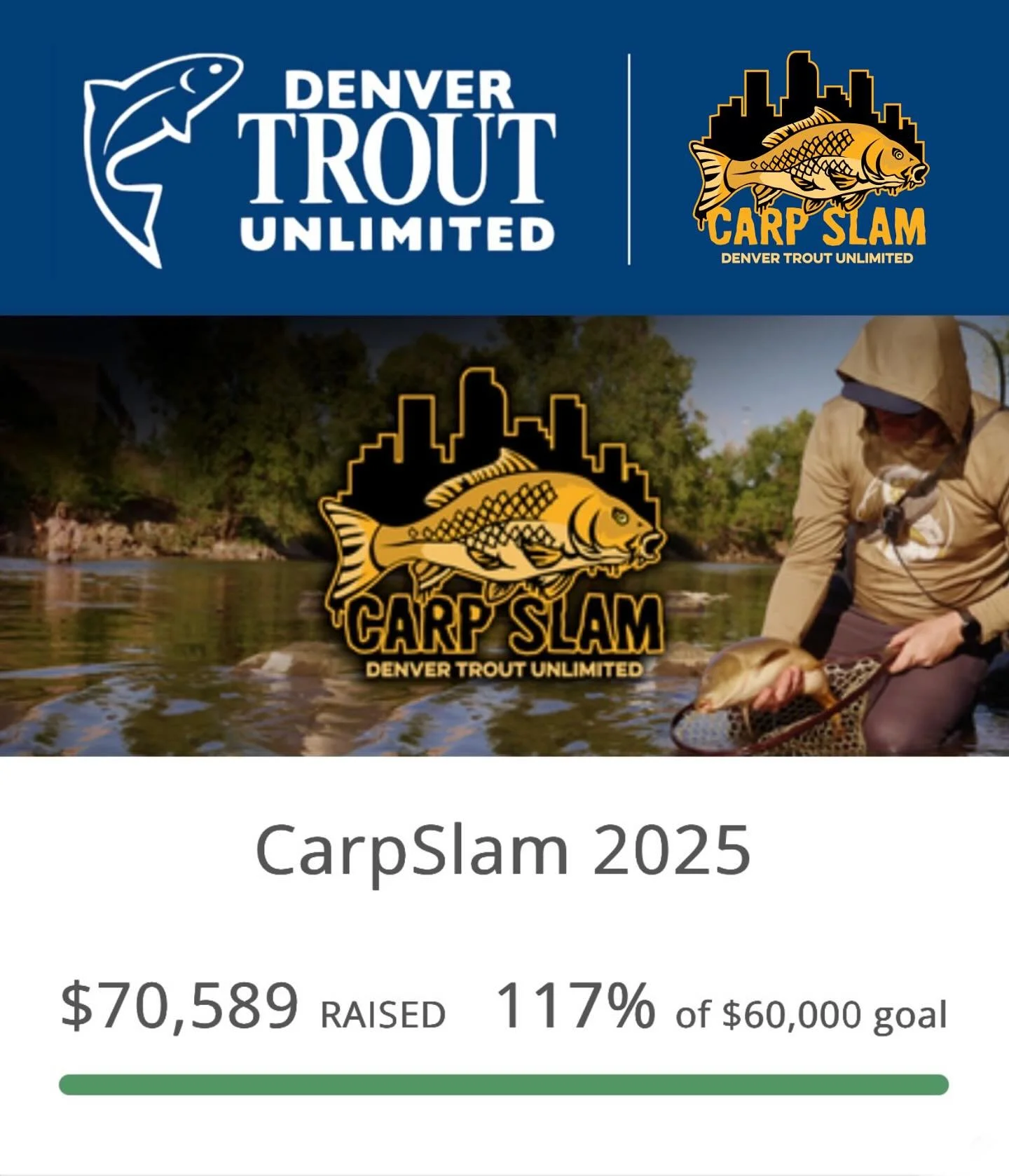 We truly can not believe we get to keep saying this, but it was another record breaking year at  #carpslam2025 🤘 Our competitors and sponsors stepped up huge to make this year the most $$$ ever raised for river cleanup and pollution protection of th