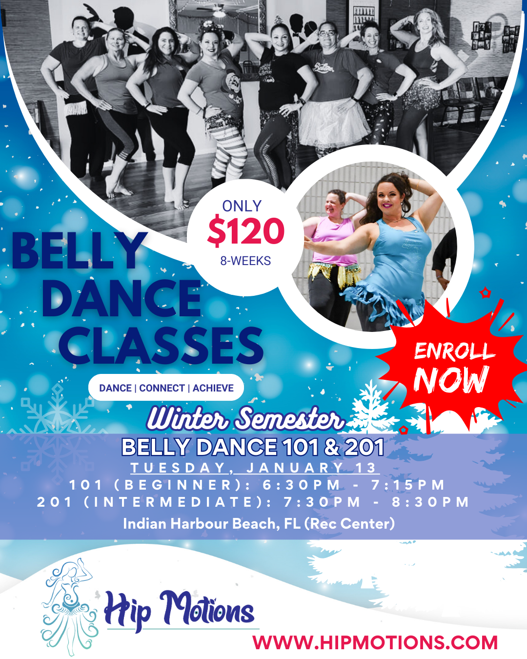 Hip Motions Belly Dance Classes - Winter Semester 2026