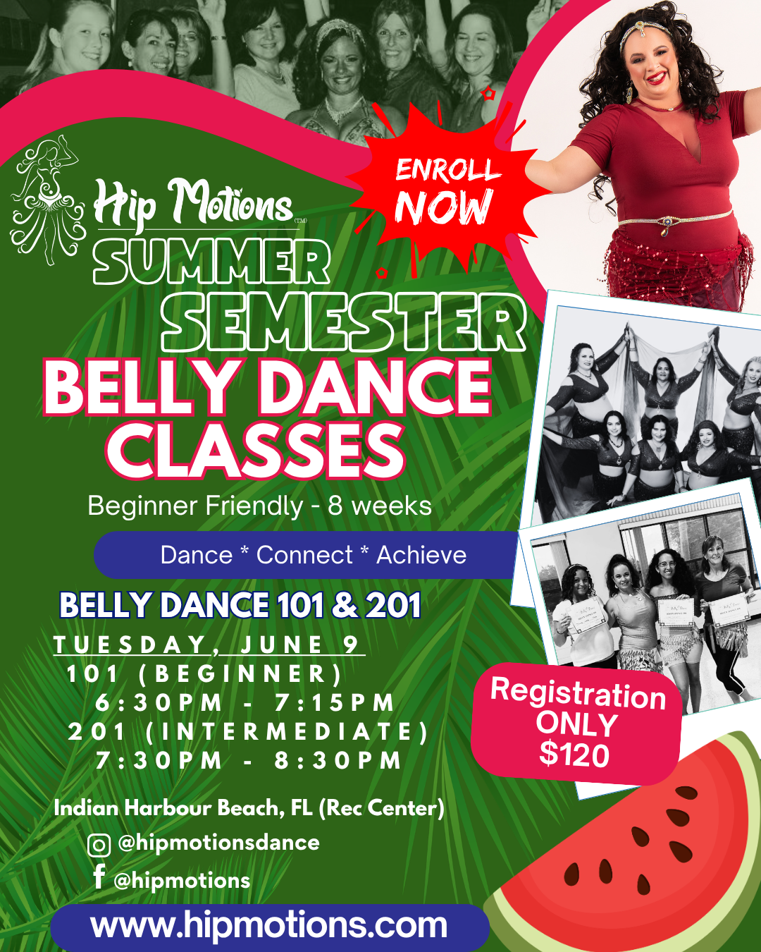 Hip Motions Belly Dance Classes - Summer Semester 2026