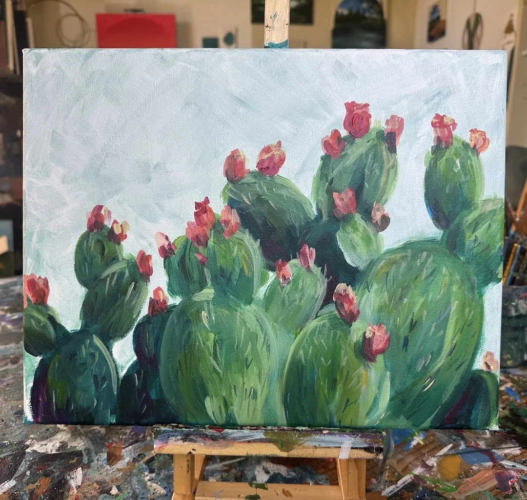 Cool Cactus - Beginner Acrylic Painting Class