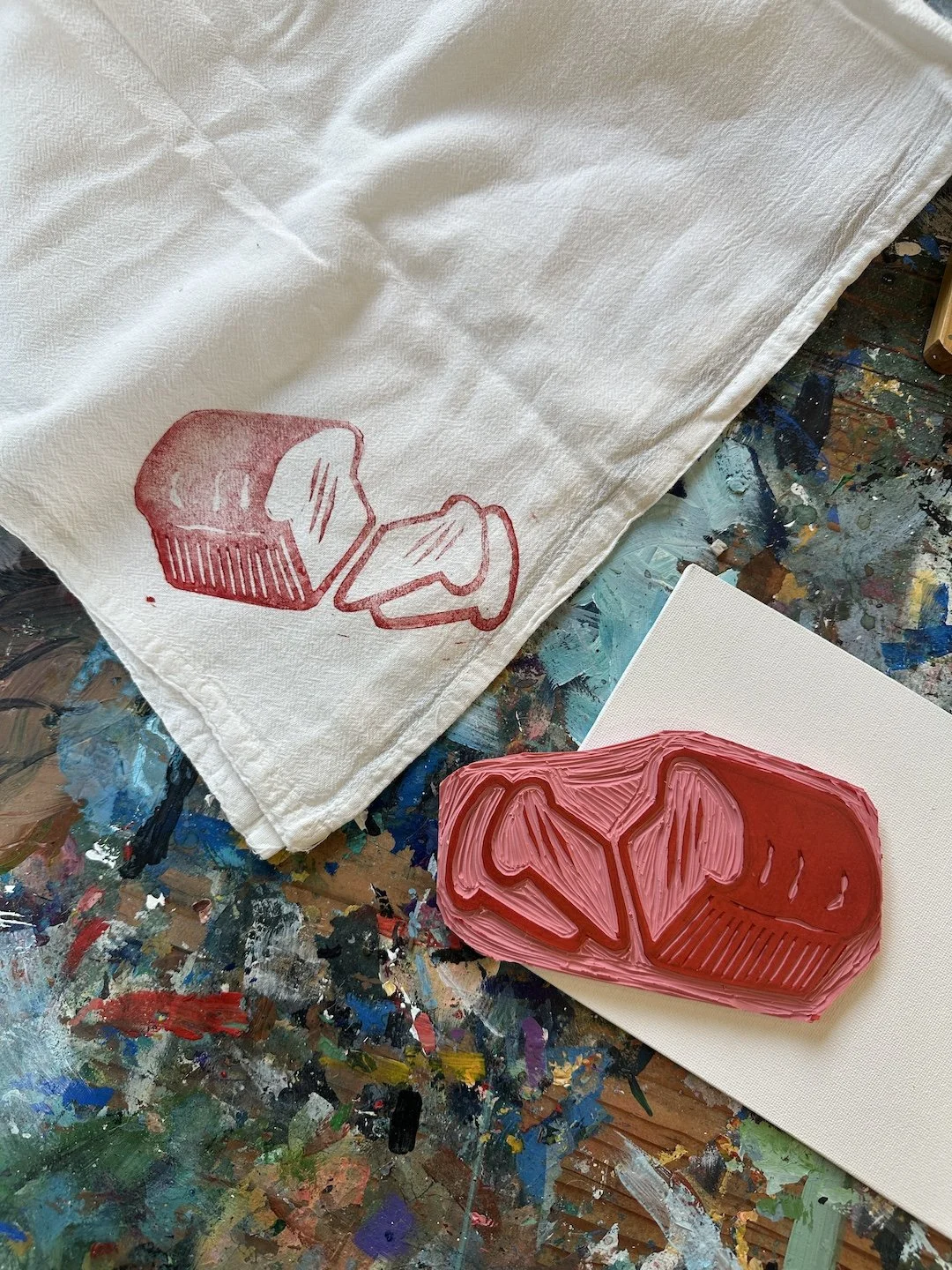 New Time Added: Block Printing - Tea Towels 