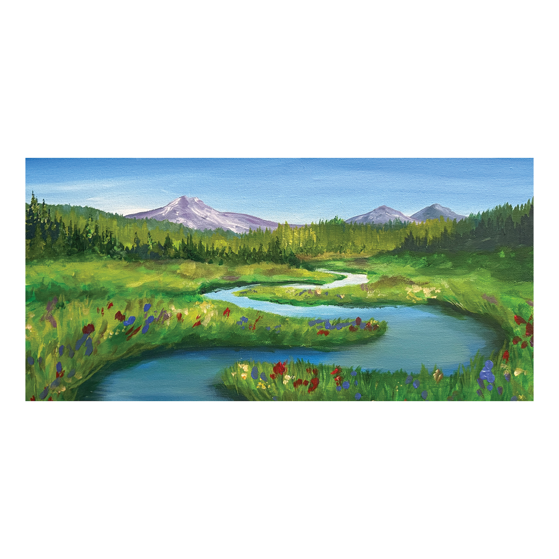 Sisters in the Spring - Intermediate Step-by-Step Acrylic Painting Class 