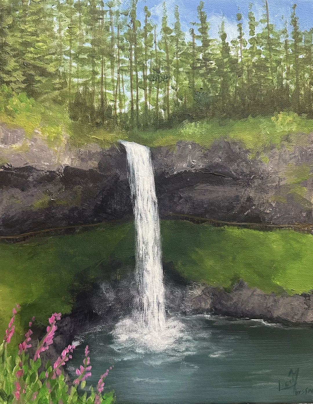 Painting at Silver Falls State Park