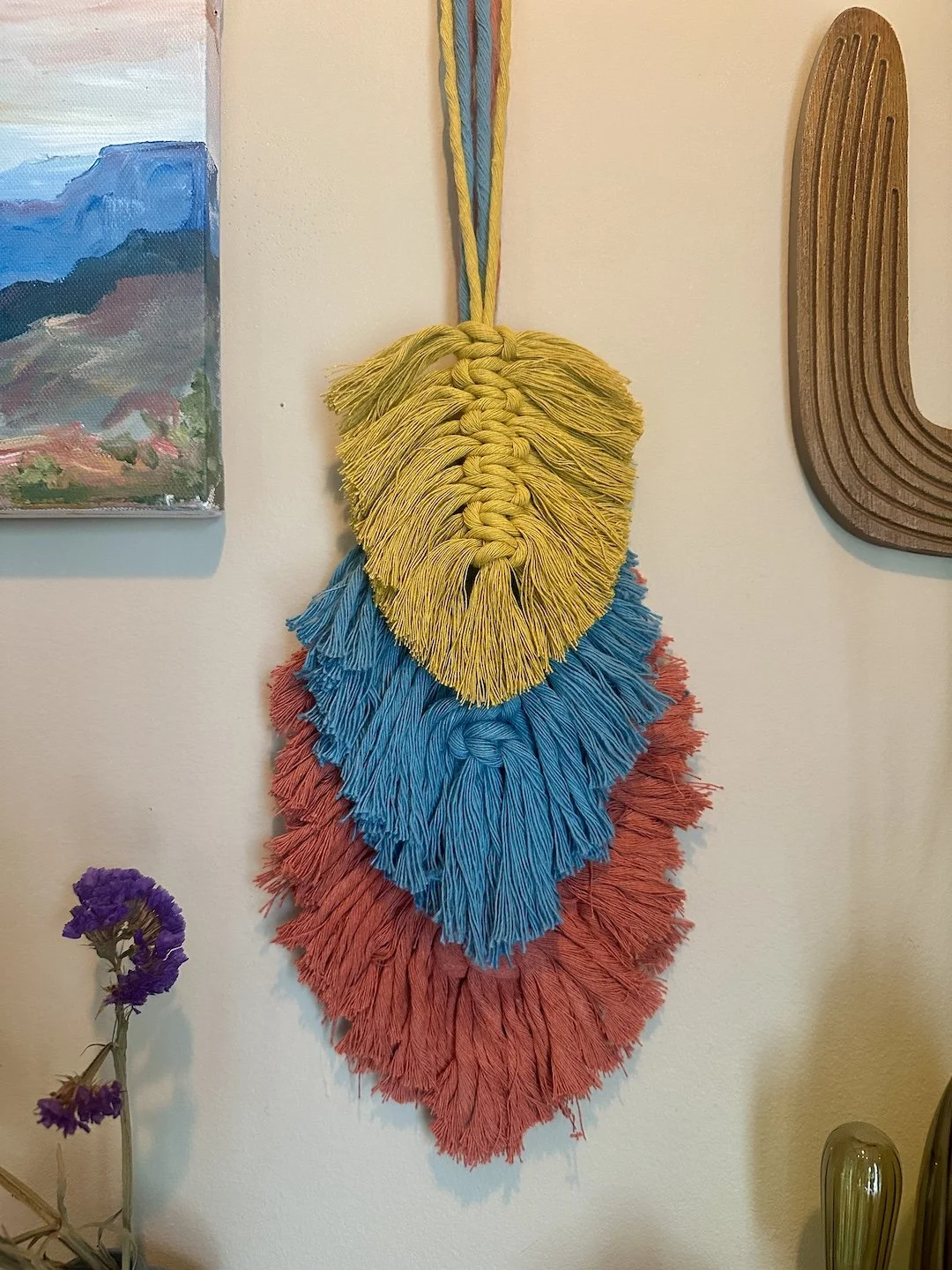 Macrame Feathers and Leaves 