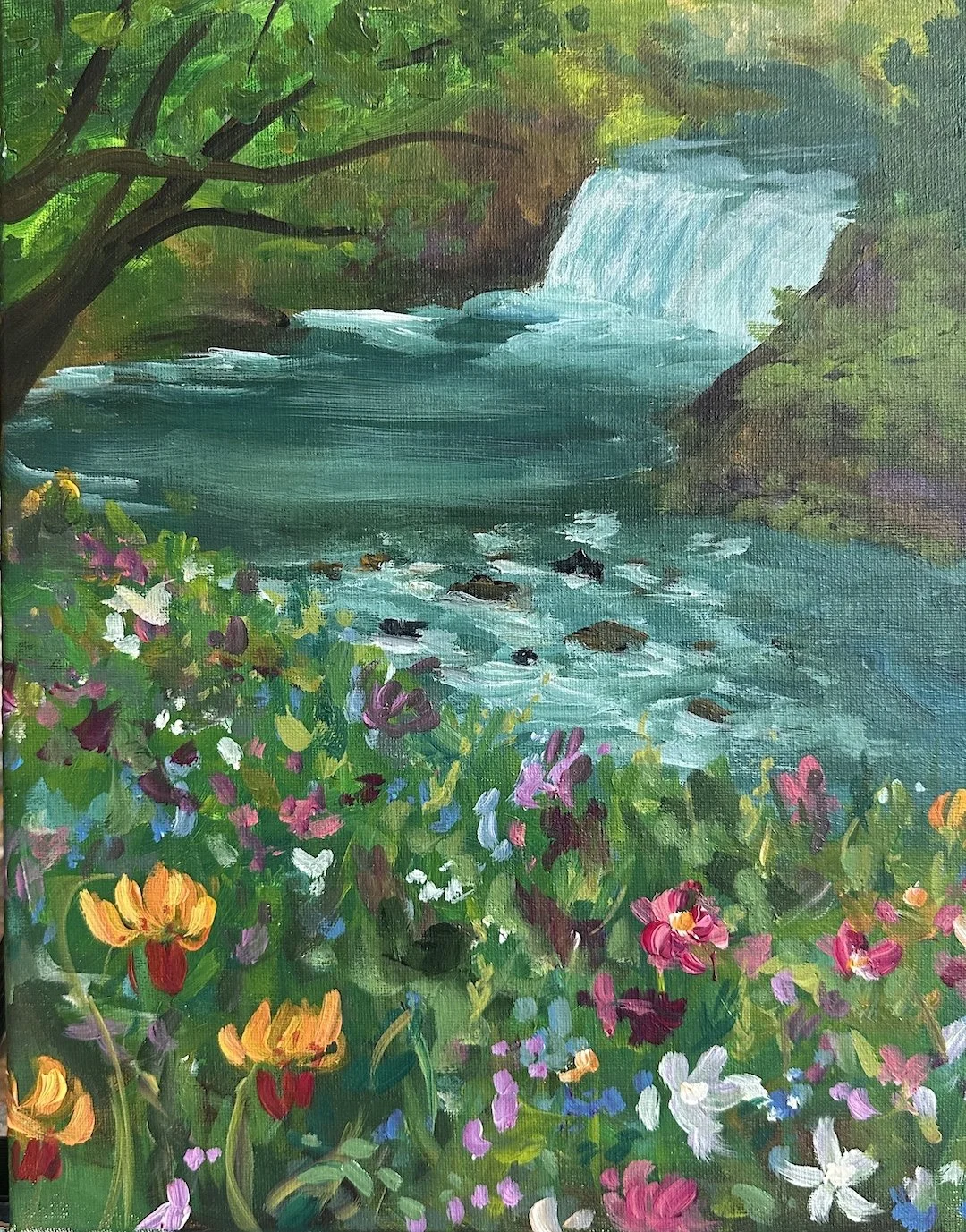 Wildflower Painting Class at Silver Falls State Park