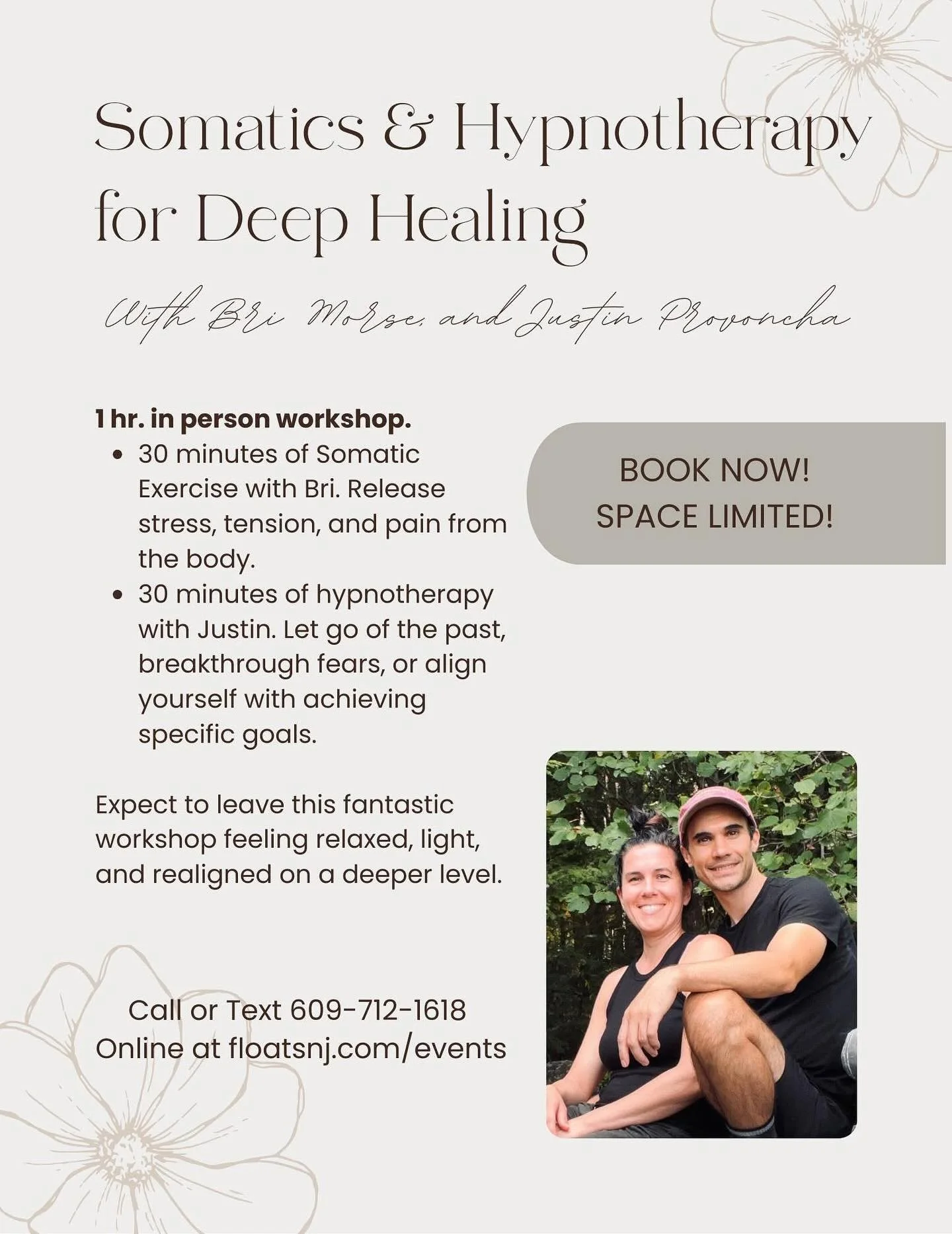 ✨In person workshop✨ This Tuesday 7/22, 7pm at Float in Marlton.
-
This one-hour journey blends gentle movement and guided hypnosis to help you release what&rsquo;s been weighing on you physically, mentally, and emotionally.

Begin with 30 minutes of