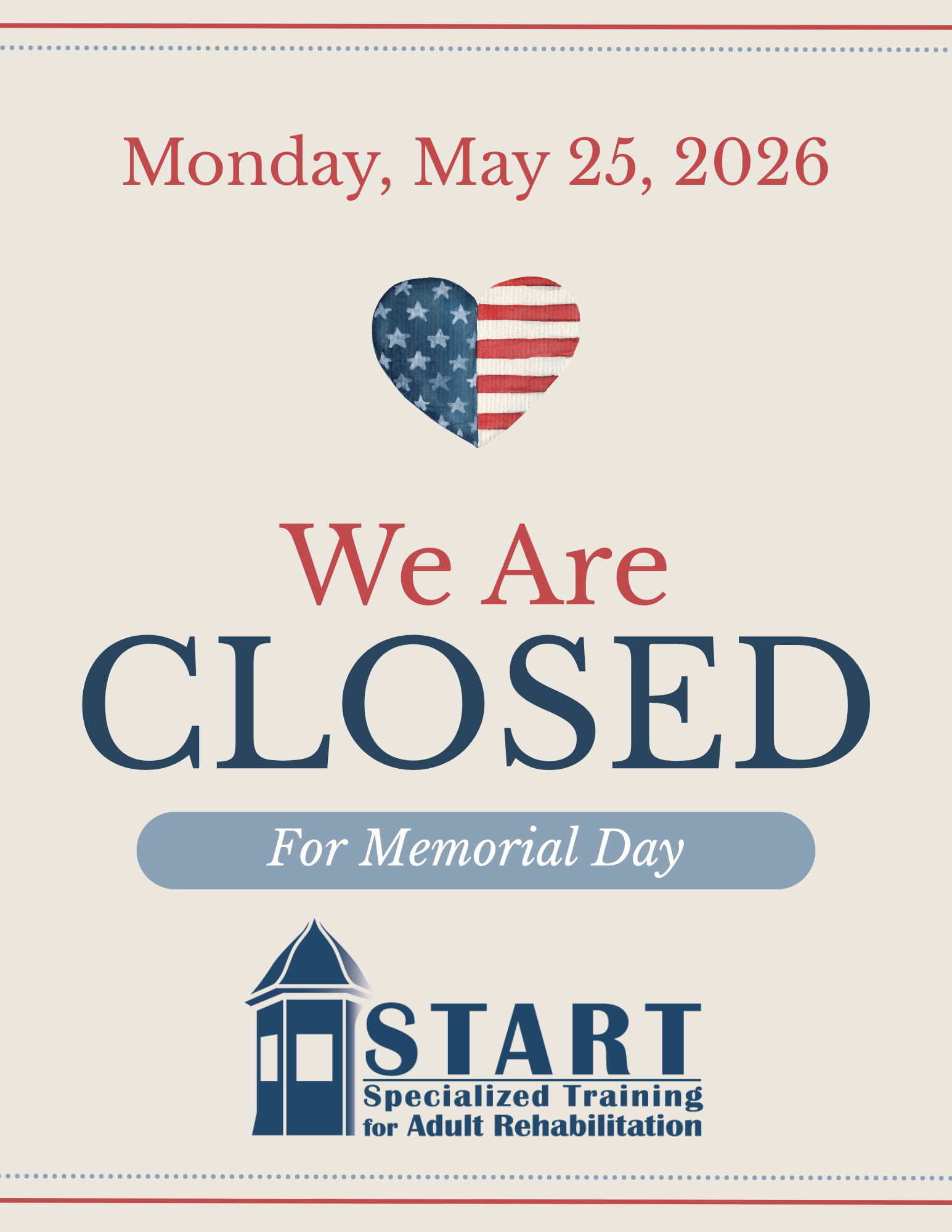 Memorial Day: Agency Closed
