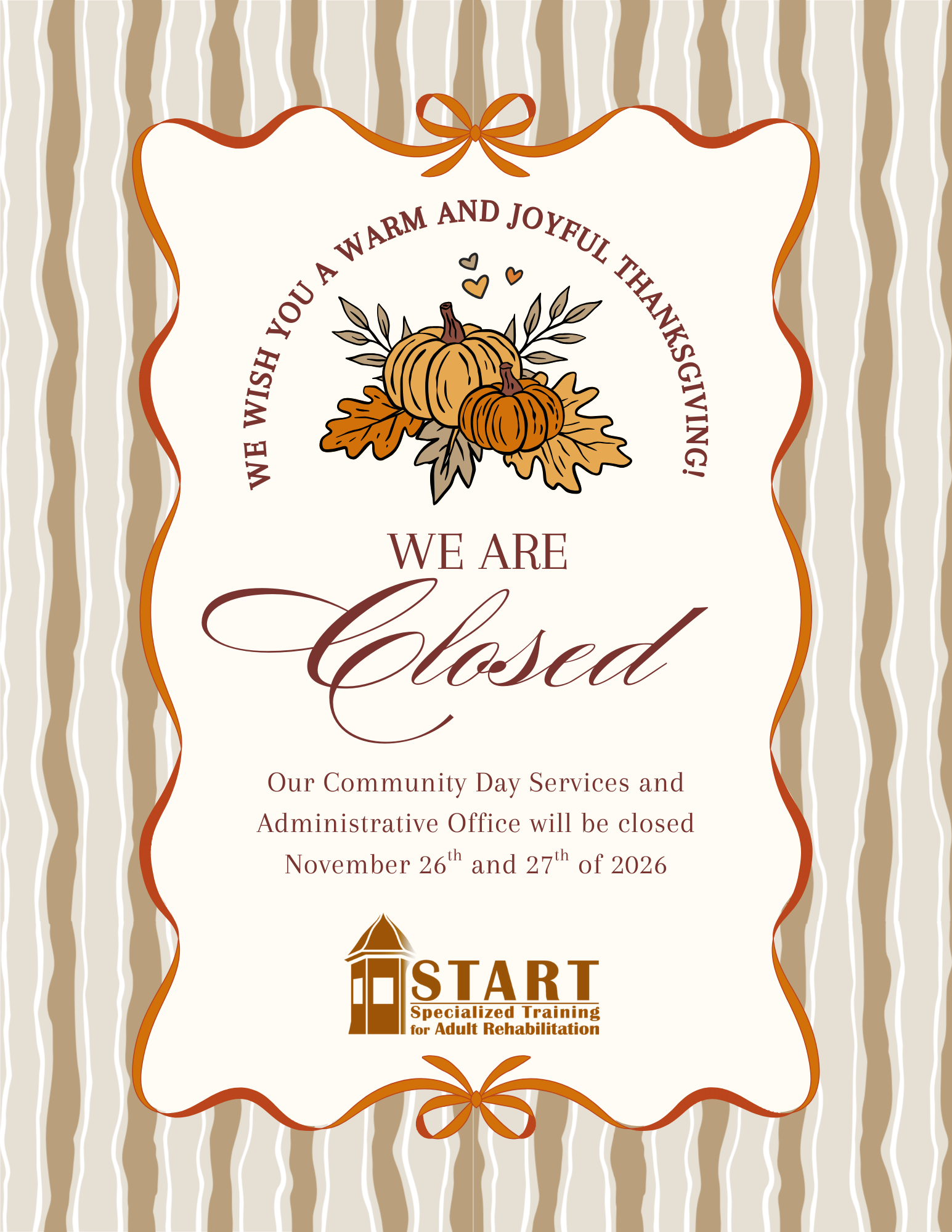 Thanksgiving Holiday: Agency Closed