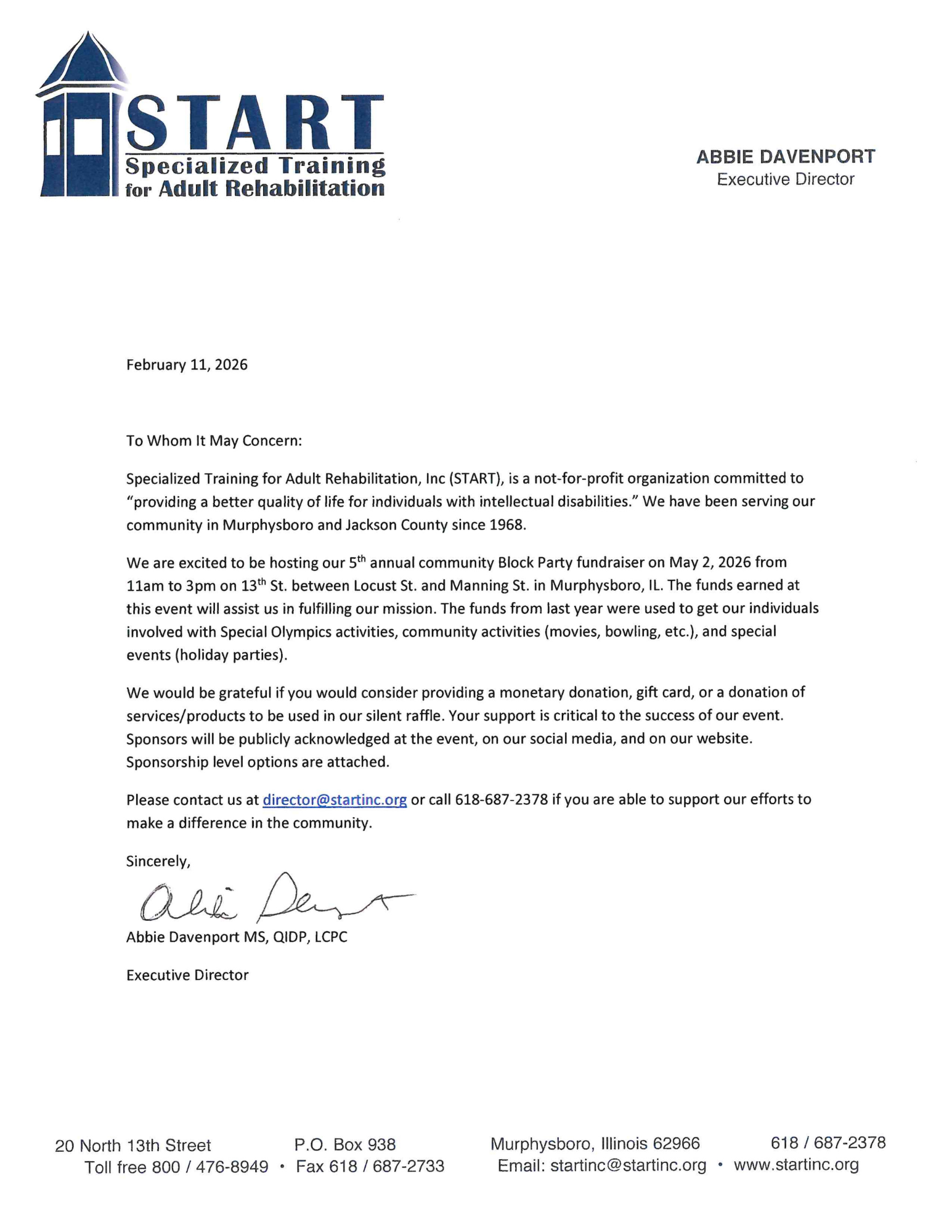 202602 START Block Party Donation Letter.png