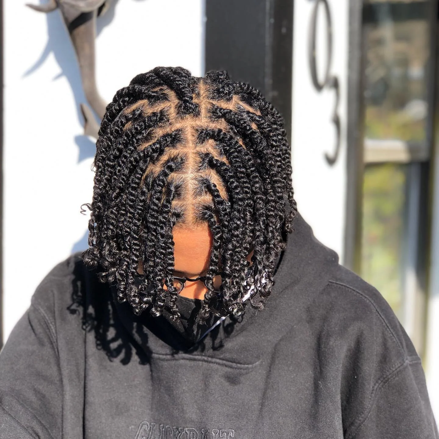 Keep it simple..Shampoo,Condition, and style. My little cousin Trinyce came in and got her usual two-strand twist for senior pictures.