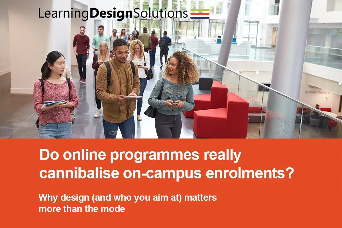 Do online programmes really cannibalise on-campus enrolments?