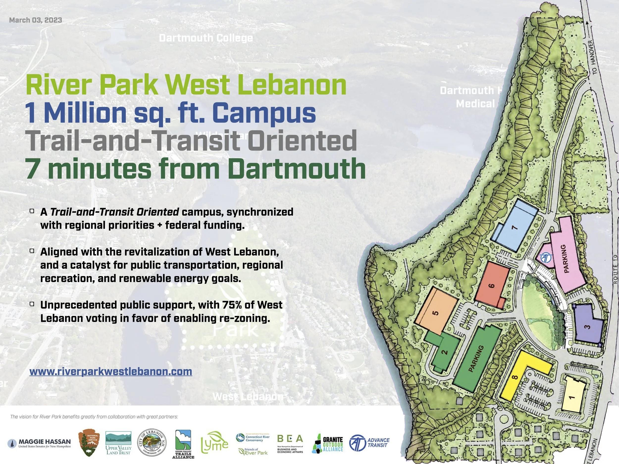 River Park West Lebanon Project Overview: a Trail-and-Transit Oriented riverside campus
