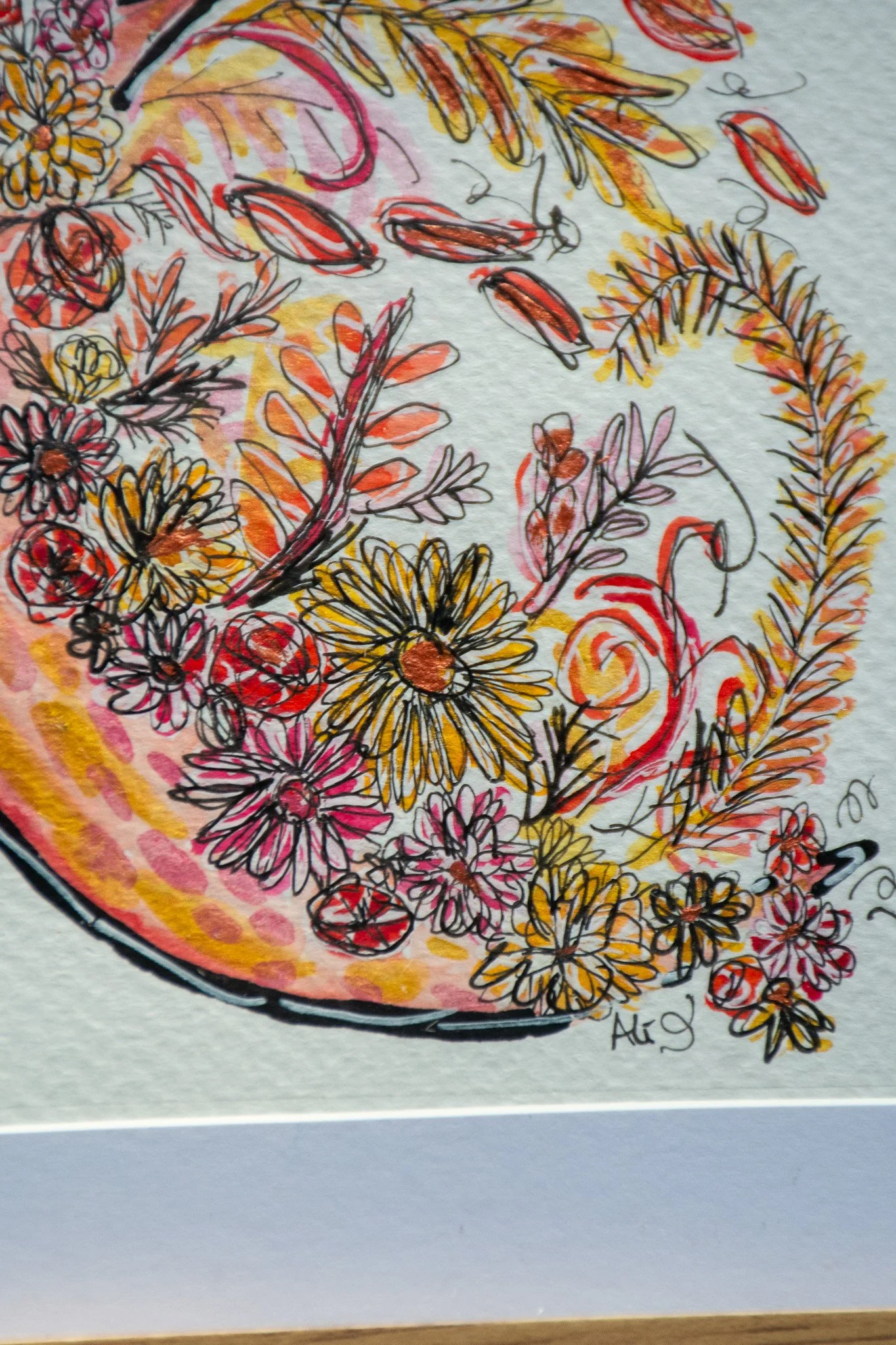 Wheatfields and Wildflowers Moon Floral Mixed Media Art_3.jpg