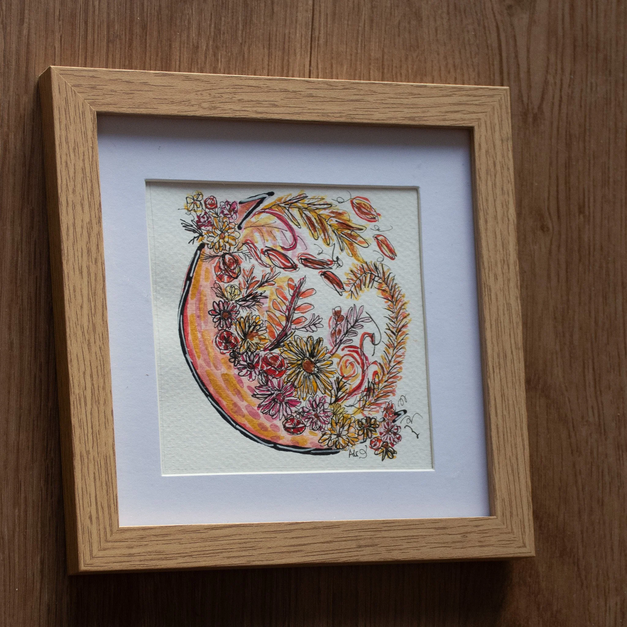 Wheatfields and Wildflowers Moon Floral Mixed Media Art_1.jpg