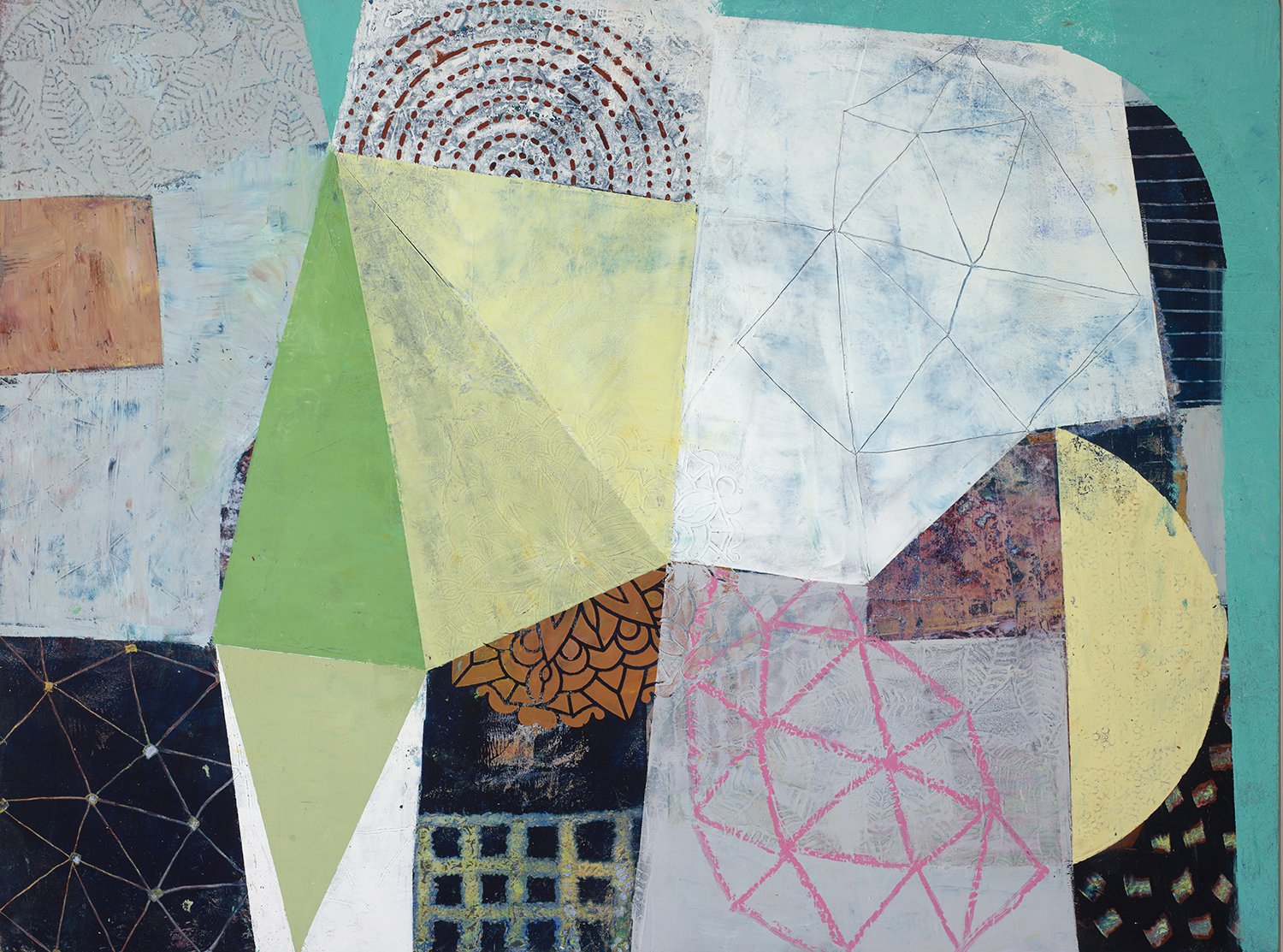 Tethered to the Sky | oil and cold wax on panel | 30x40| by Anne Hebebrand