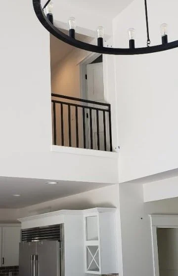Custom indoor black steel  handrail