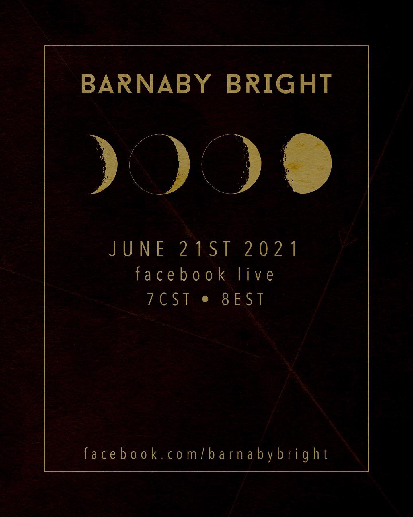 We can&rsquo;t wait to play for you a week from today 🌗☀️🌙🌞🌚🌓
On the summer solstice, aka Barnaby Bright Day, the sun shows its face longer than any other day of the year. 
We will be cooking up some fun music to share with you all ✨ Tell us- wh