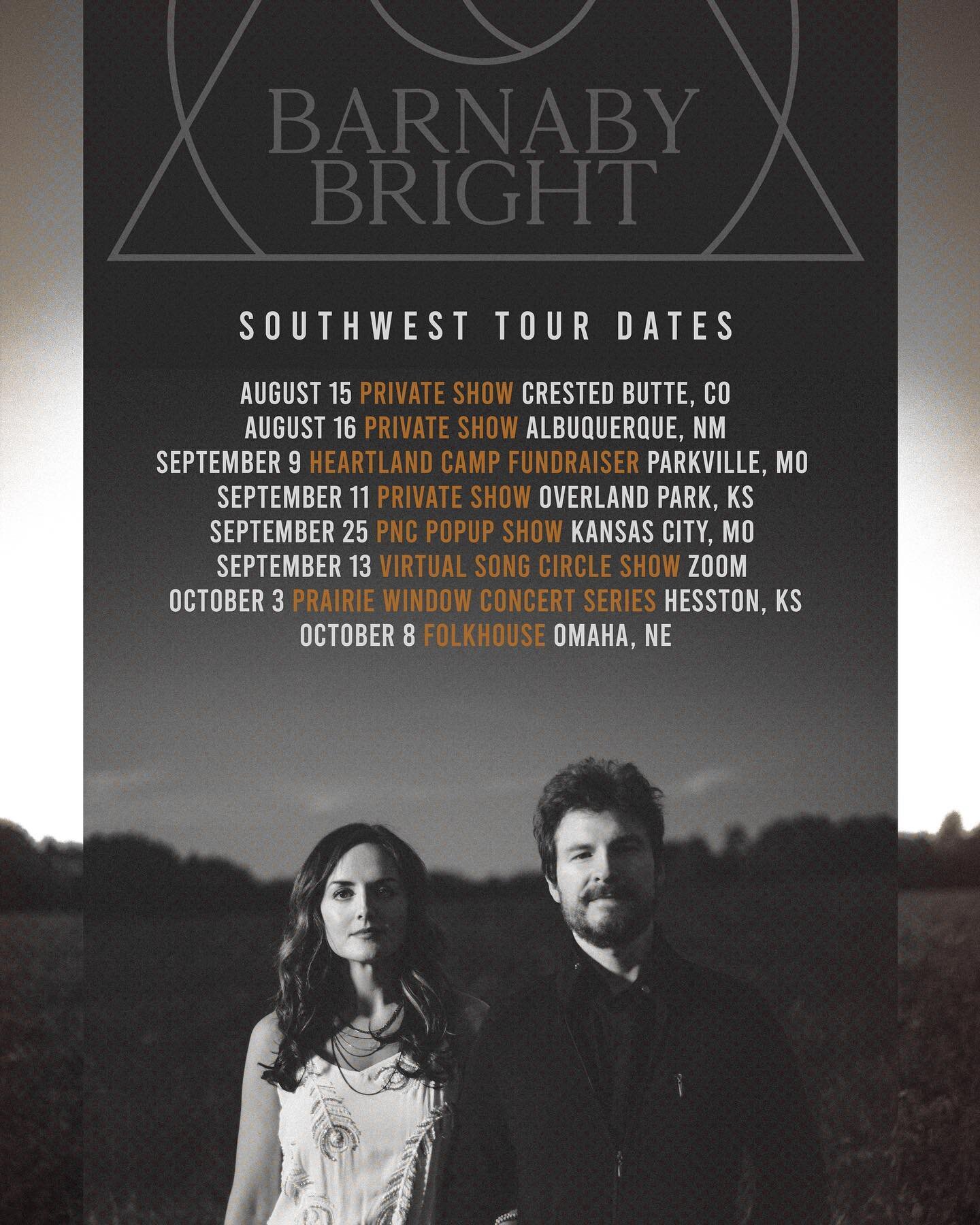 Can&rsquo;t remember the last time we shared a tour poster! What a relief to be playing live again. 🥳 More info about all of these shows can be found on our website! 
.
.
.
#ontheroadagain #livemusic #liveshows #folk #pop #duo #records #tour #music 