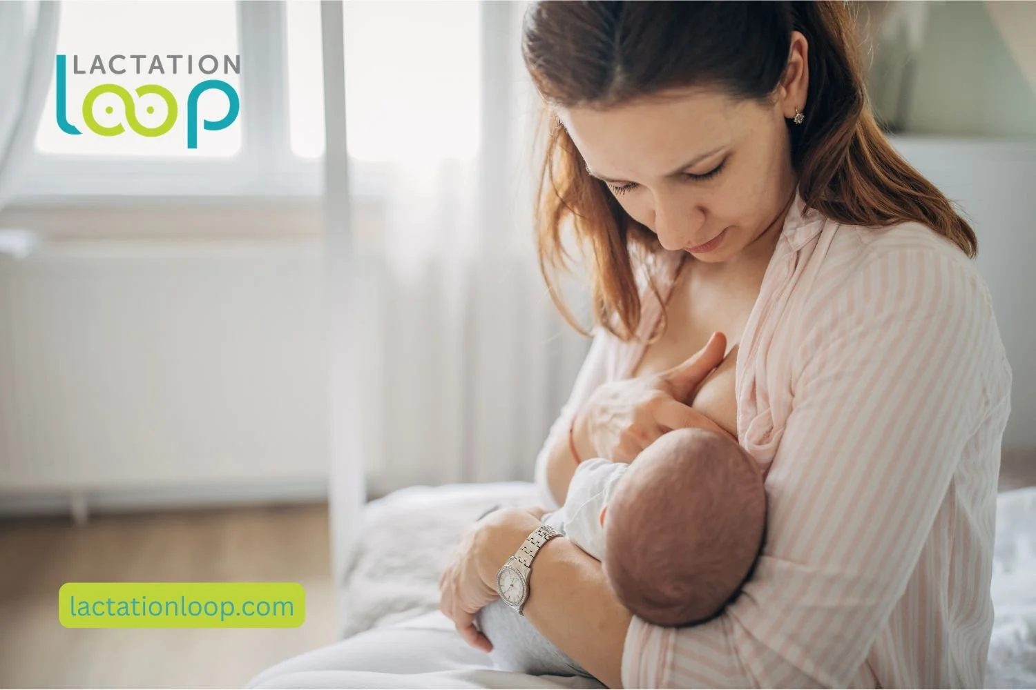 Mother breastfeeding newborn in Hartland Michigan — Lactation Loop IBCLC lactation consultant services serving Hartland and Fenton Michigan