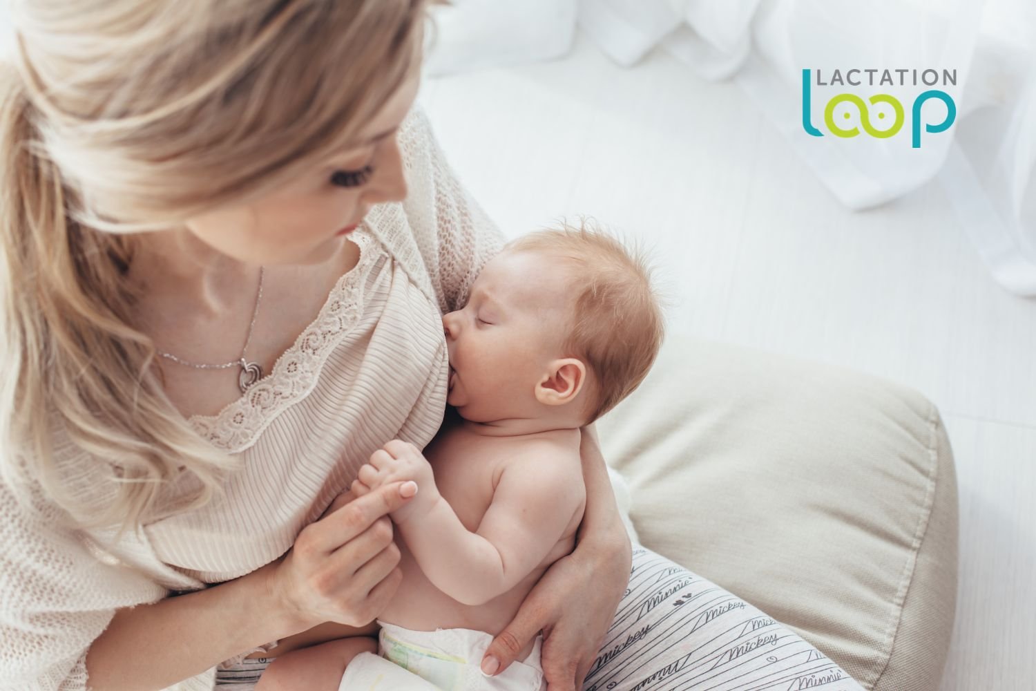 Board-certified IBCLC conducting a virtual lactation consultation — Lactation Loop offers online breastfeeding support to Oxford and The Villages Florida families