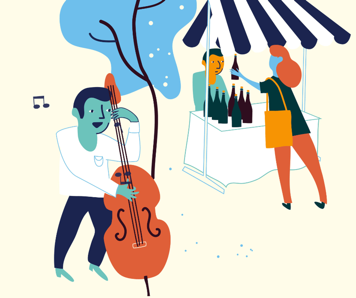 Italiaanse borrel IVY - tijdens straatfestival op de Gijsbrecht
