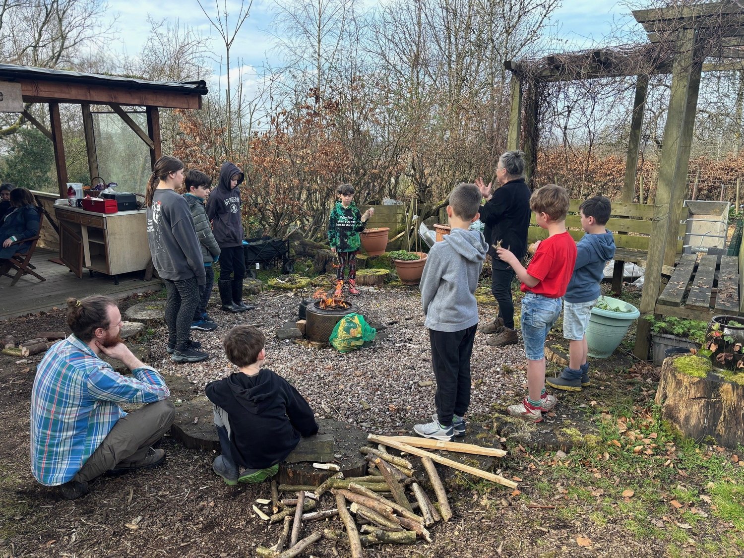 Young people taking part in a group activity