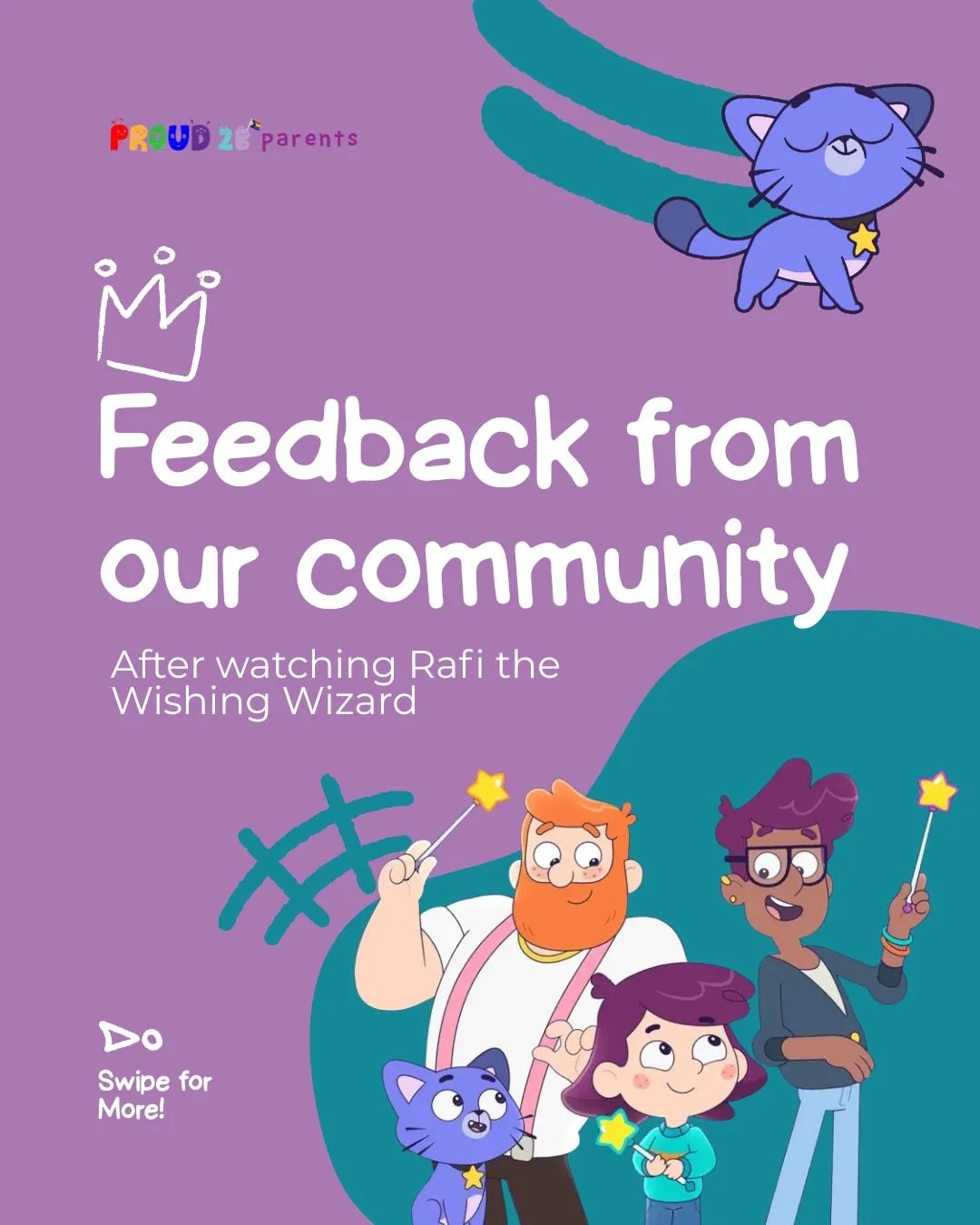 We asked our community what they thought after watching Rafi the Wishing Wizard with their families &mdash; and your responses said it all 💛

Many parents shared how meaningful it was for their children to see a wider variety of families reflected n