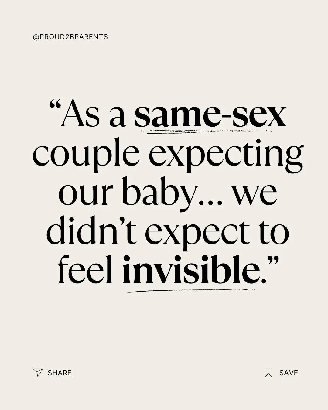 We didn&rsquo;t expect to feel invisible at our antenatal class&hellip; but we did.

As a same-sex couple expecting our baby, we walked into a space meant to support all parents &mdash; and left feeling excluded.

Being referred to as &ldquo;dad&rdqu
