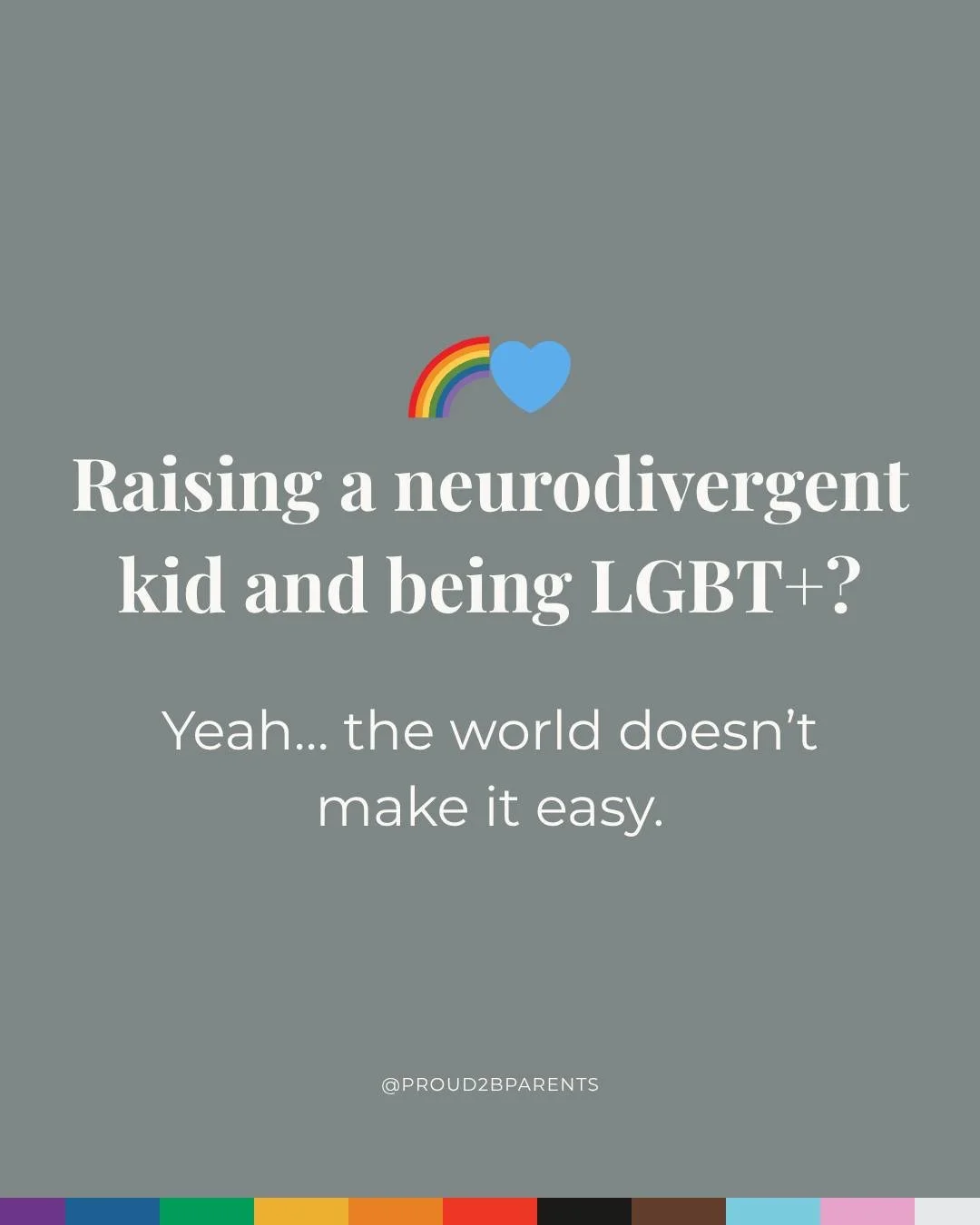 🌈💙 LGBT+ parents raising neurodivergent kids: you are doing extraordinary work.

Navigating identity, advocacy, and a world that wasn&rsquo;t built for your family isn&rsquo;t easy&mdash;but you&rsquo;re doing it with love, courage, and heart.

Thi