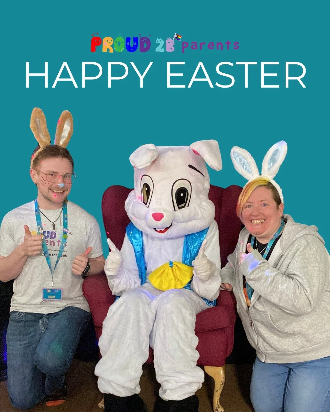 Happy Easter from Proud 2 b Parents 🐰🌈💛

Our team&rsquo;s hopping into the season of new beginnings (in full bunny mode 🐣) to celebrate love, family, and the joy of LGBTQ+ parenting.

Wishing all our amazing families a day full of happiness, choc
