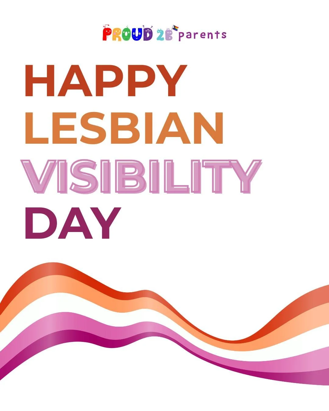 Happy Lesbian Visibility Day 🧡🤍💖 

Today we celebrate lesbian women and non-binary people &mdash; across every part of our community, in every identity, and in every stage of life.

We also recognise lesbian parents and carers &mdash; raising chil