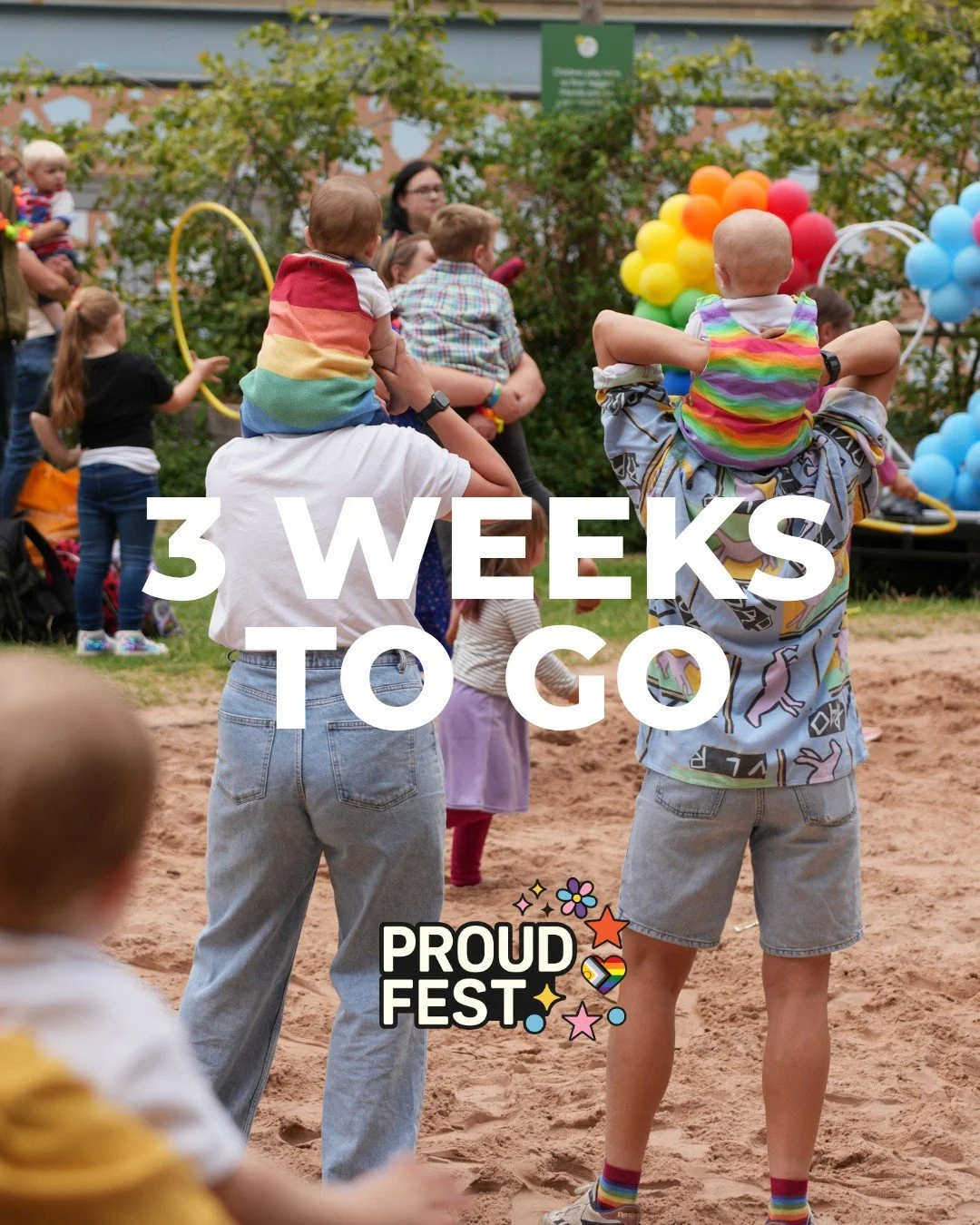 ⏳ Just 3 weeks to go... 🌈

This time in three weeks, @proudfestmcr will be in full swing.

Children will be laughing in the sandpit, families will be making memories, live entertainment will be filling @gnwmanchester, and our community will be celeb
