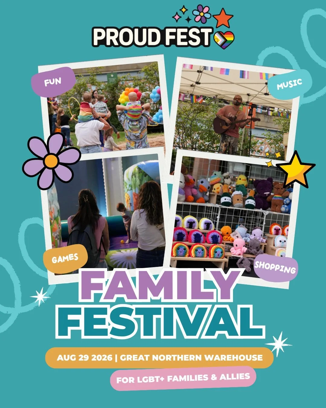 🏳️&zwj;🌈🏳️&zwj;⚧️ Manchester, are you ready for Proud Fest 2026? 💖

A whole day dedicated to celebrating LGBTQ+ families, children, young people, friends and allies &mdash; and everyone&rsquo;s invited!

Join us at @gnwmanchester for live enterta