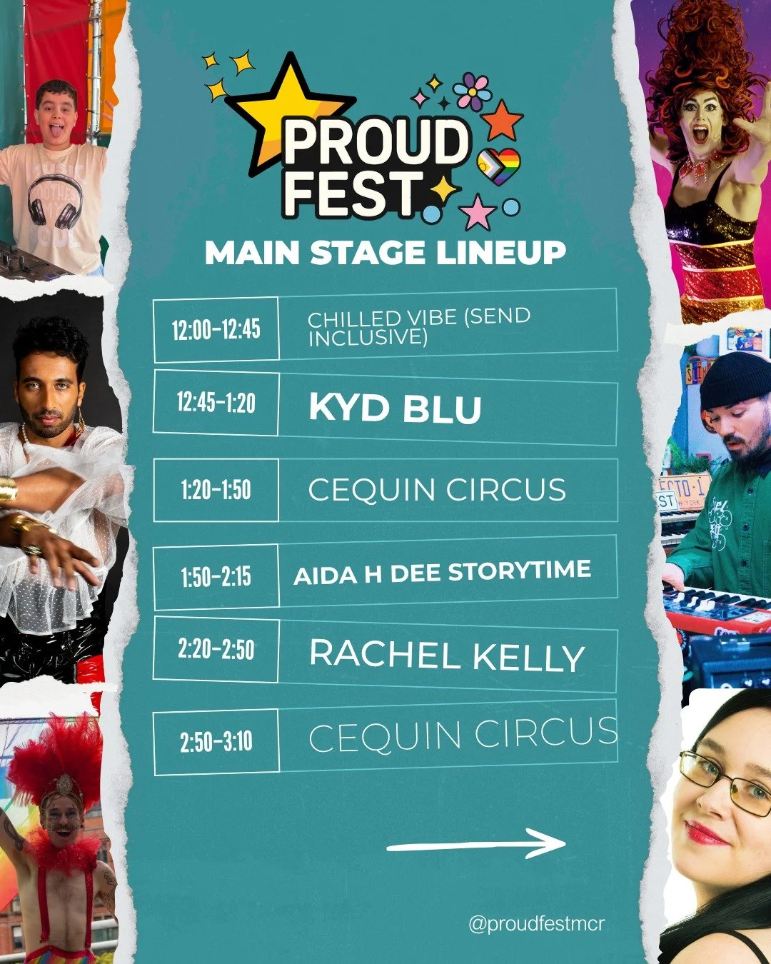 🌈 Your Proud Fest 2026 schedule is HERE! 🎉

Wondering what you&rsquo;ll be getting up to at Proud Fest? Now you can start planning your day! 👀

From live music, circus and storytelling to games, creative activities, family fun and plenty of opport