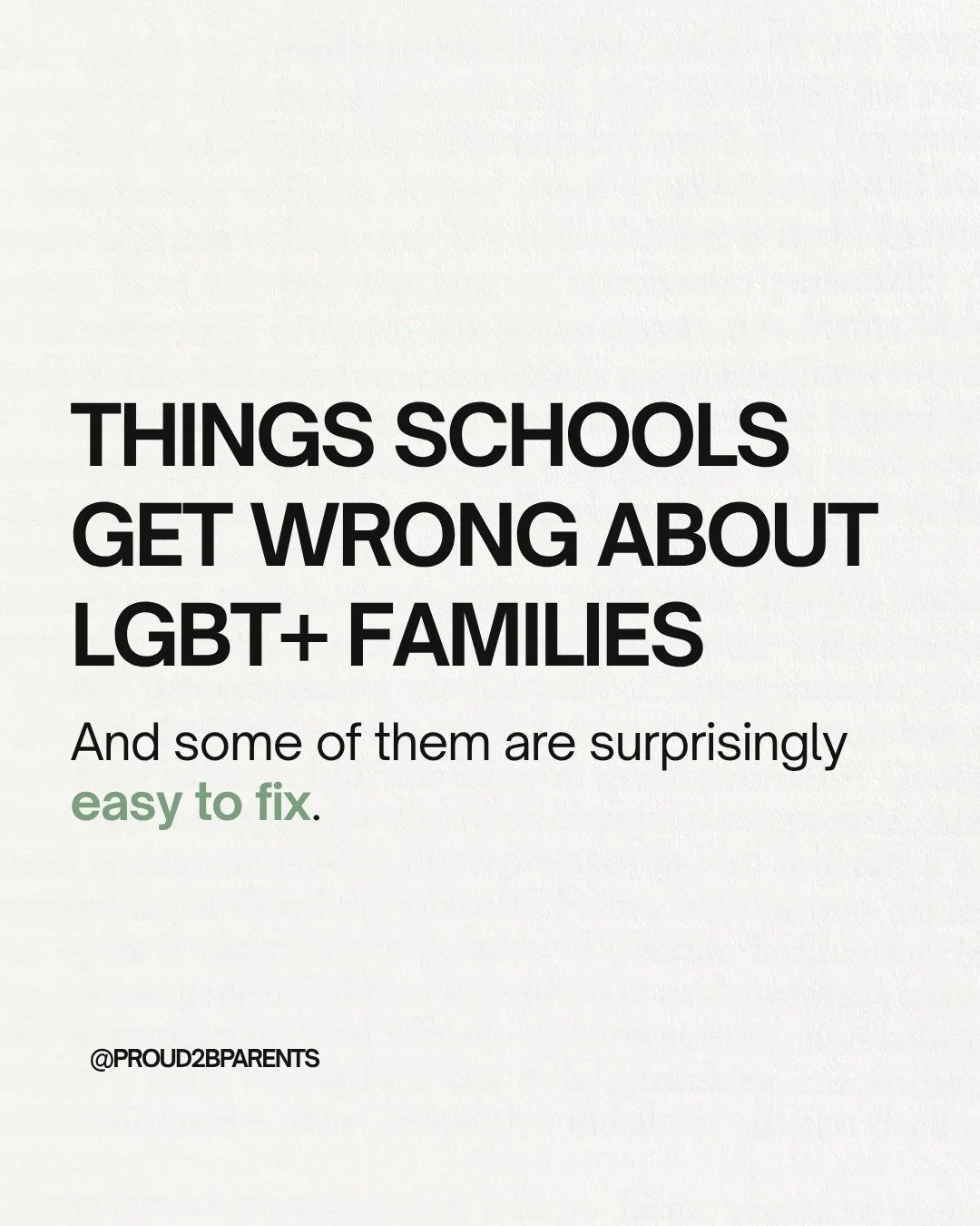 BACK TO SCHOOL 🌈📚

New uniform. New teacher. New classroom. New routines.

And for some LGBT+ families, the new school year can also mean having to explain their family all over again.

A form that assumes every child has a mum and dad.
A teacher w