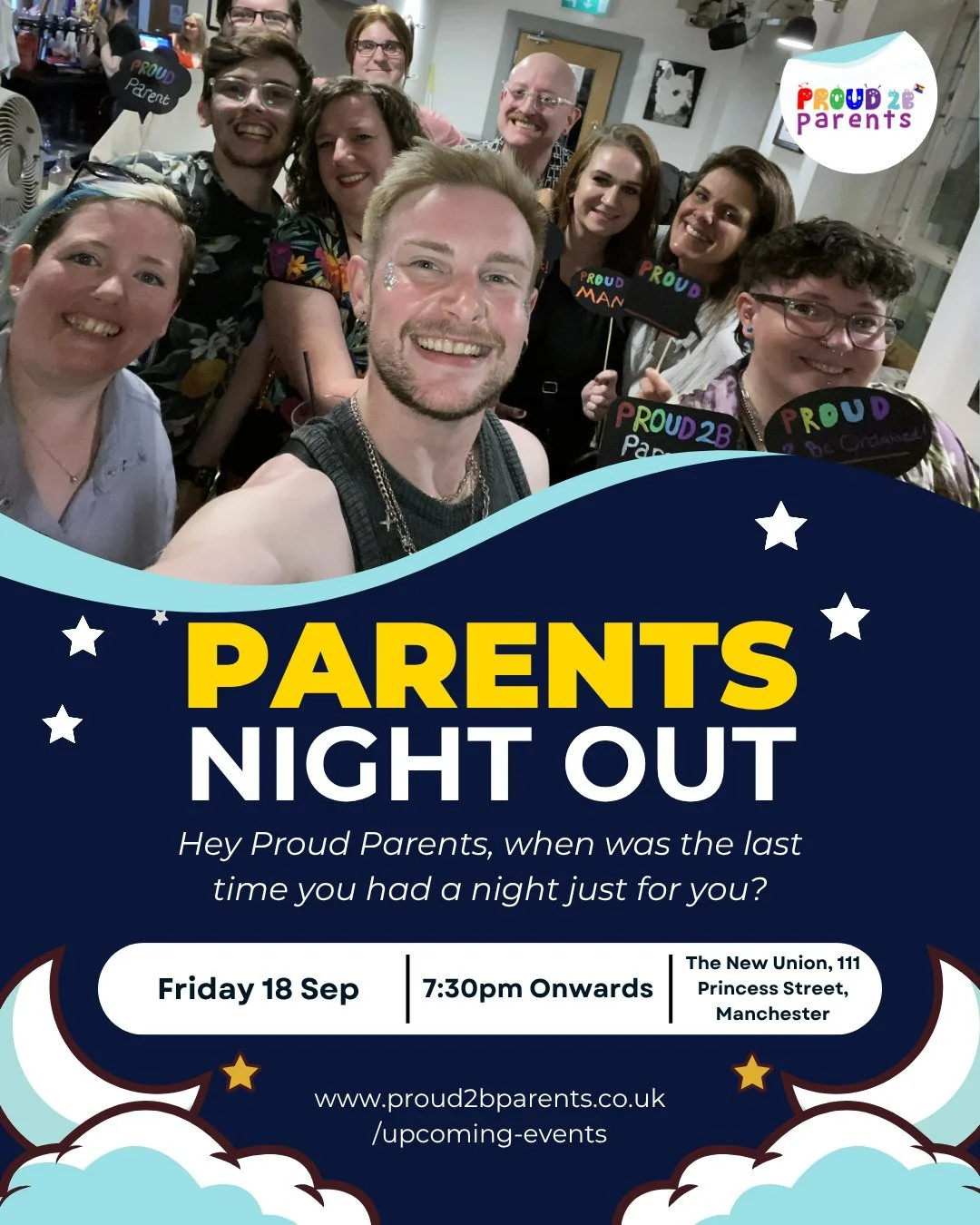 🌈✨ SAVE THE DATE &ndash; LGBTQ+ Parents &amp; Carers Night Out ! ✨🌈

Come and join us on Friday 18th September for a special Parents Night out celebrating our international LGBT+ Parents and Carers day! Tonight we will be celebrating YOU, yes you, 