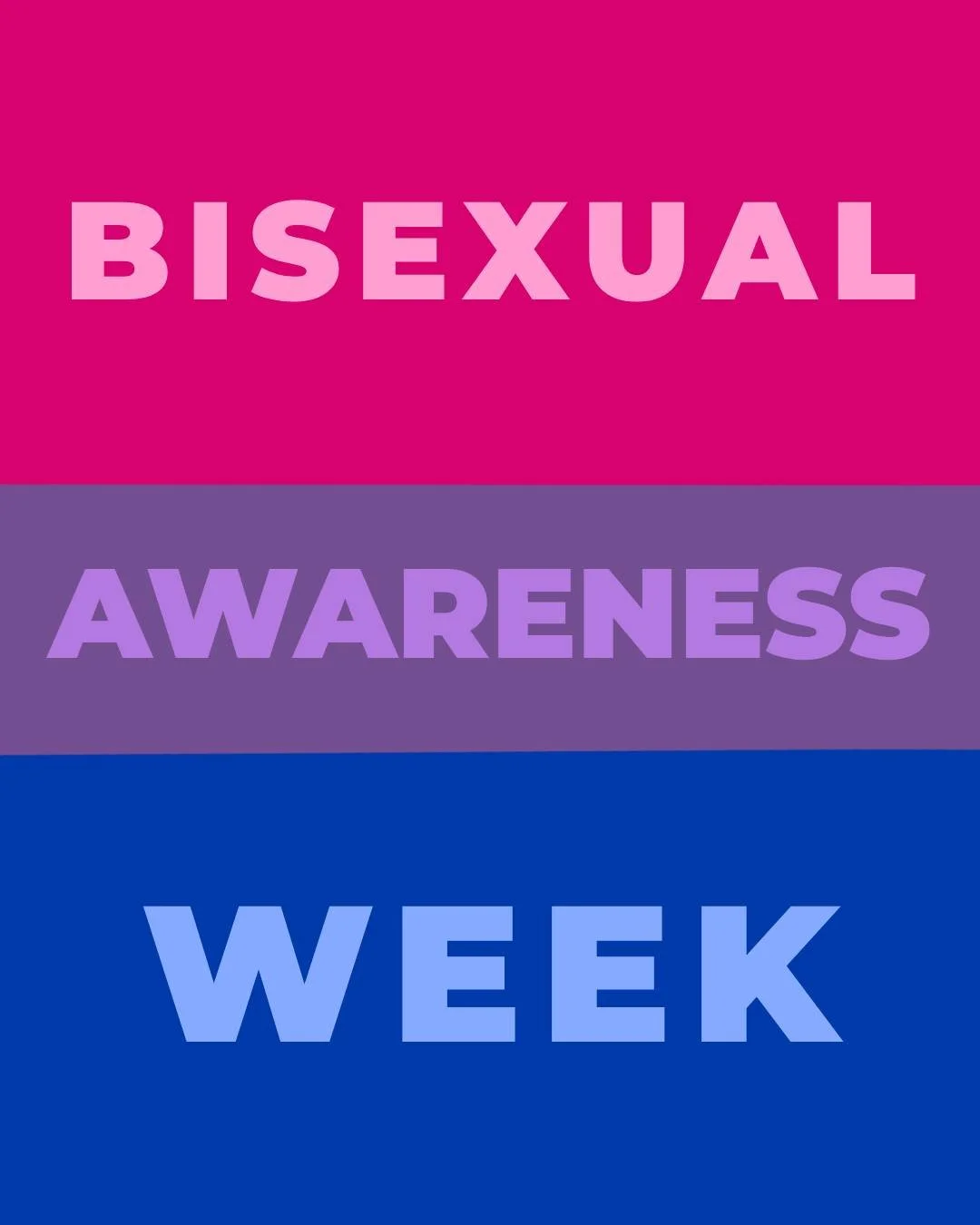 It&rsquo;s Bisexual Awareness Week! 🩷💜💙

A chance to celebrate bisexual people, raise awareness of bisexuality and recognise the diversity of bi experiences.

Bisexual people are a huge part of the LGBTQ+ community, yet bisexuality can still be mi