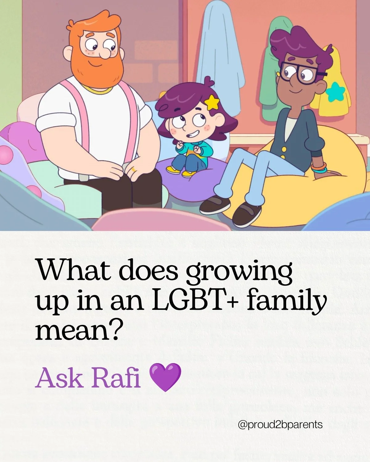 What does growing up in an LGBT+ family mean? Ask Rafi. 💜

Rafi the Wishing Wizard is back for Series 2! ✨ All 24 brand-new episodes are now on @bbciplayer.

Rafi celebrates family, friendship, kindness and being yourself, messages we&rsquo;re proud