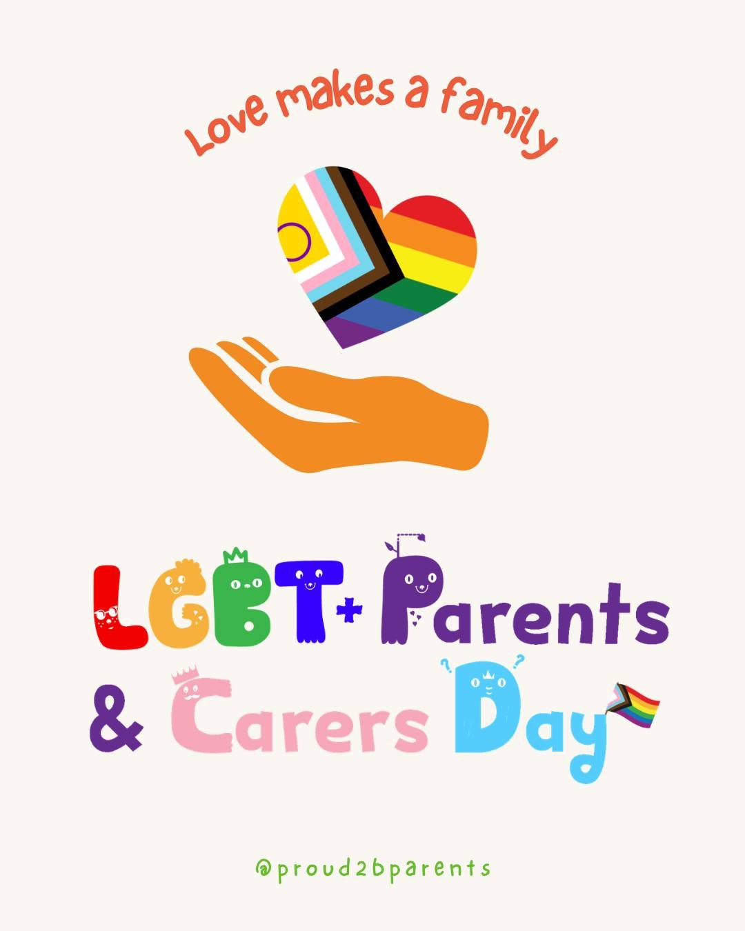 HAPPY LGBT+ PARENTS &amp; CARERS DAY! 🏳️&zwj;🌈🏳️&zwj;⚧️

Every year on 19 September, we celebrate LGBT+ parents, carers and children, and the love that makes a family.

Families come in all kinds of beautiful forms, and every family deserves to fe