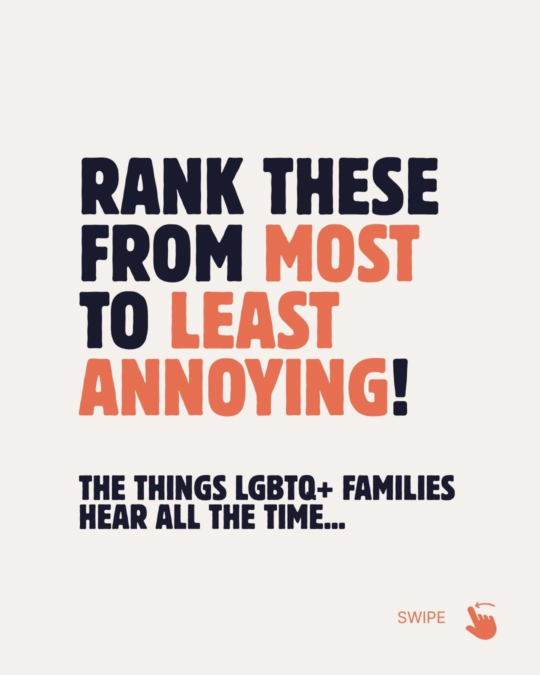 Some questions are innocent curiosity.

Some are awkward.

And some make you think... &ldquo;Did you really just ask me that?&rdquo; 😂

So we're putting it to the test:

🌈 Rank these from MOST to LEAST annoying.

And yes, we know there are plenty w