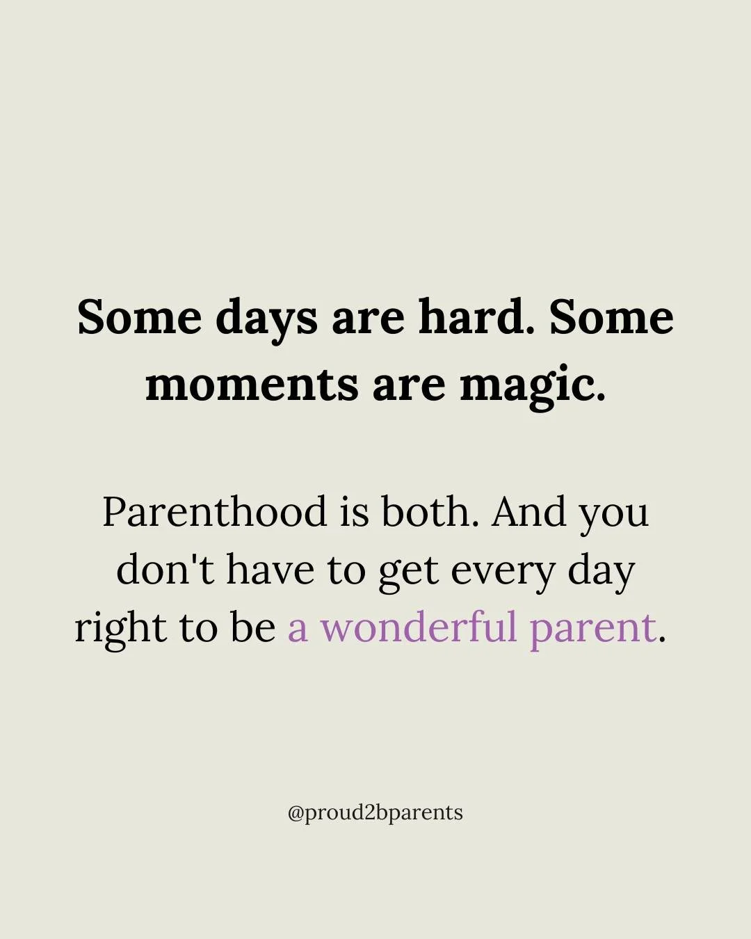 Parenthood isn&rsquo;t perfect, and it doesn&rsquo;t have to be. 💜

Some days feel like a struggle, while others remind you just how special it is to be their parent. And most days are a little bit of both.

If today has been a hard one, take a brea